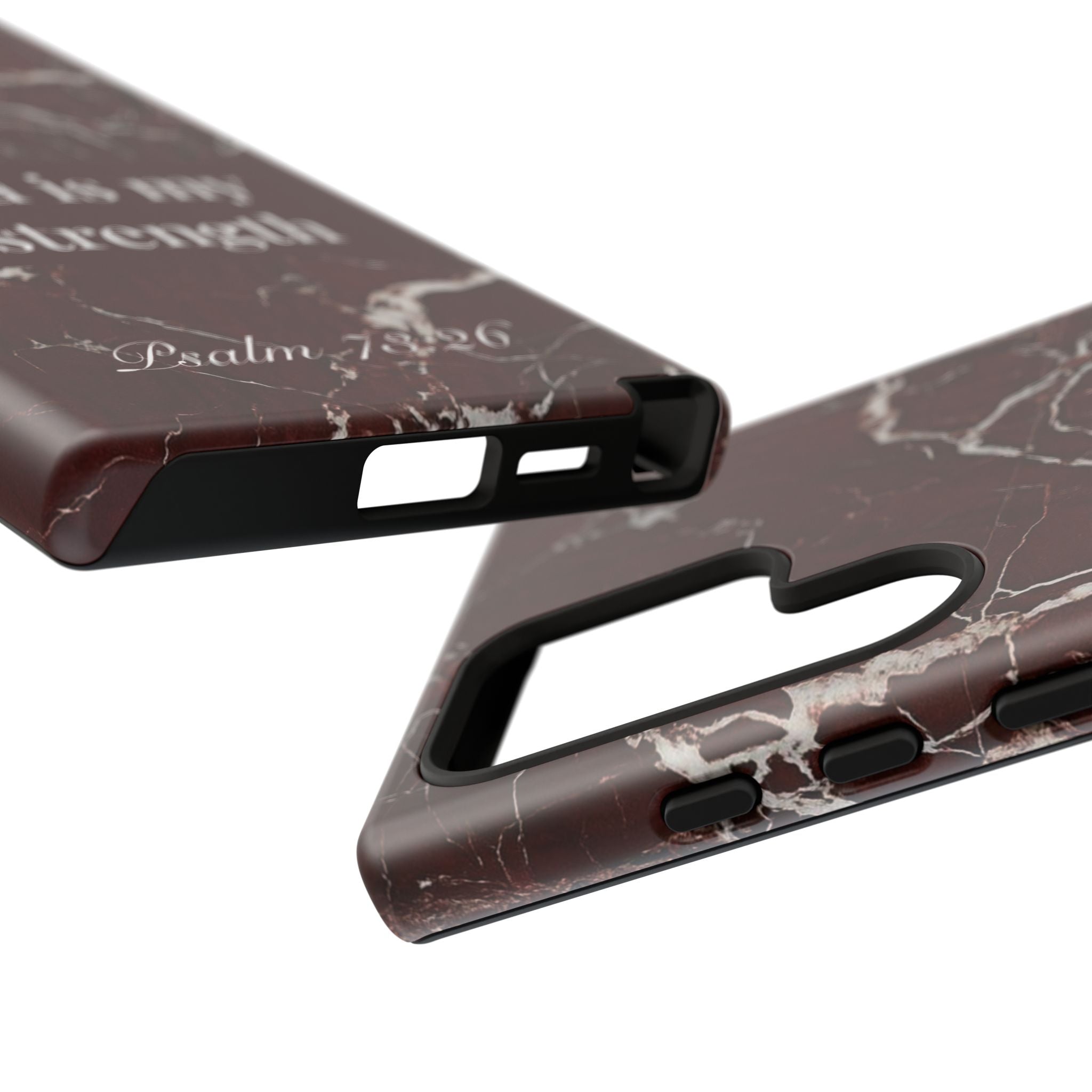 God Is My Strength — Psalm 73:26 Christian Tough Phone Case | Marble Faith Cover