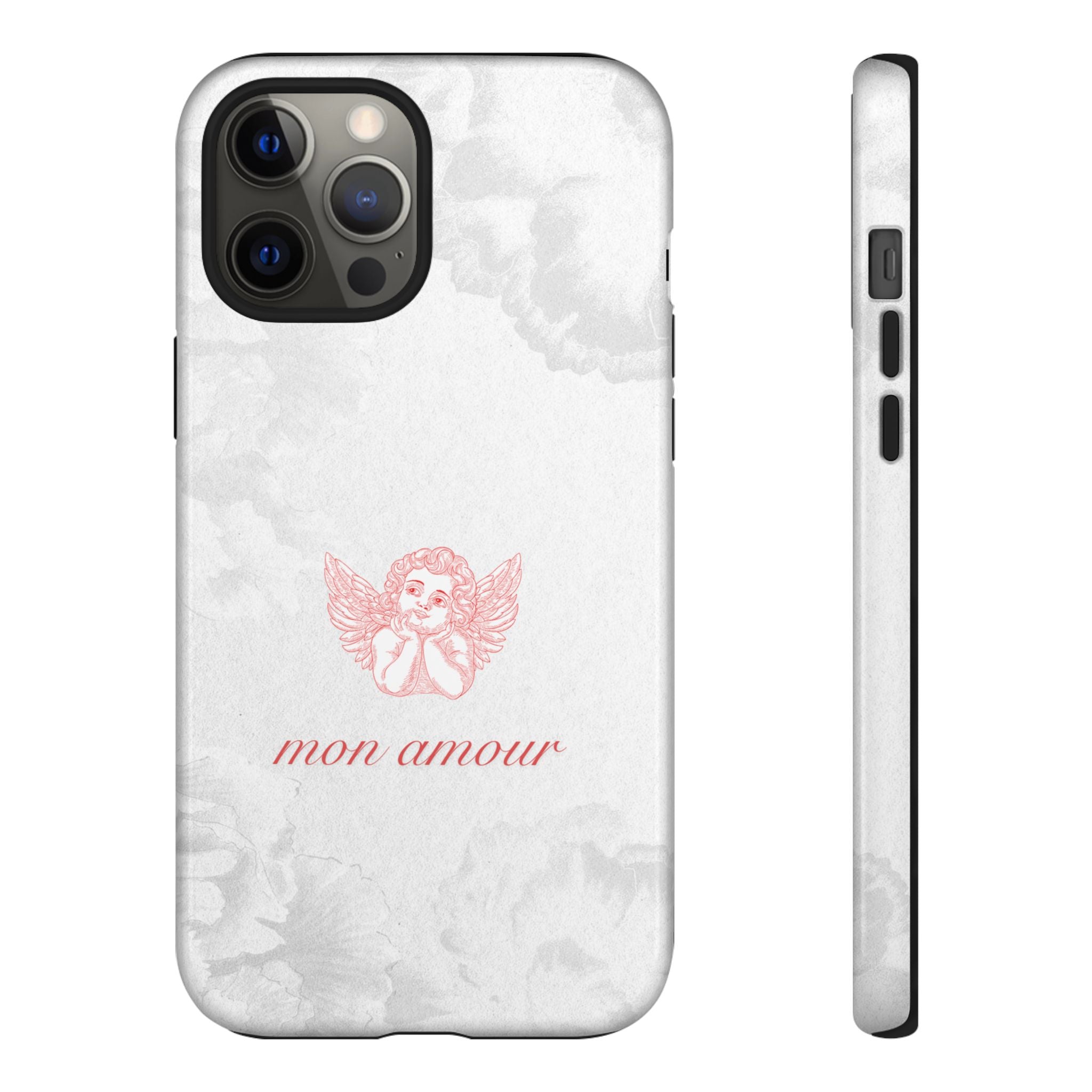 Tough Case — 'mon amour' Pink Cherub Floral Phone Case