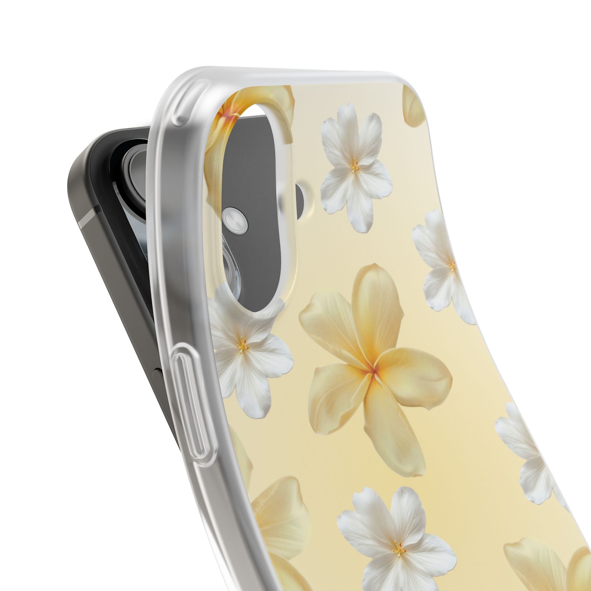 Plumeria Floral Phone Case — Yellow Tropical Flower Protective Case