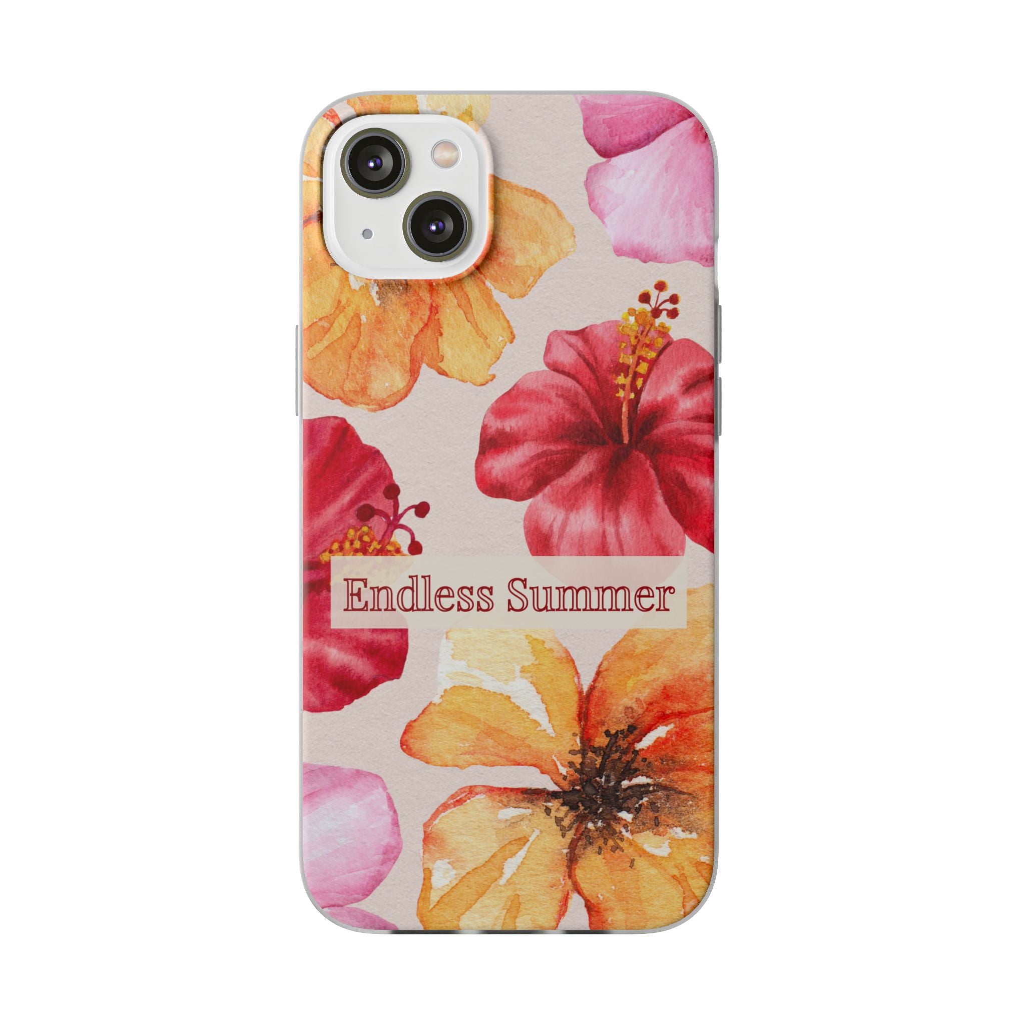 Phone Case - 'Endless Summer' Floral Watercolor Protective Flexi Case