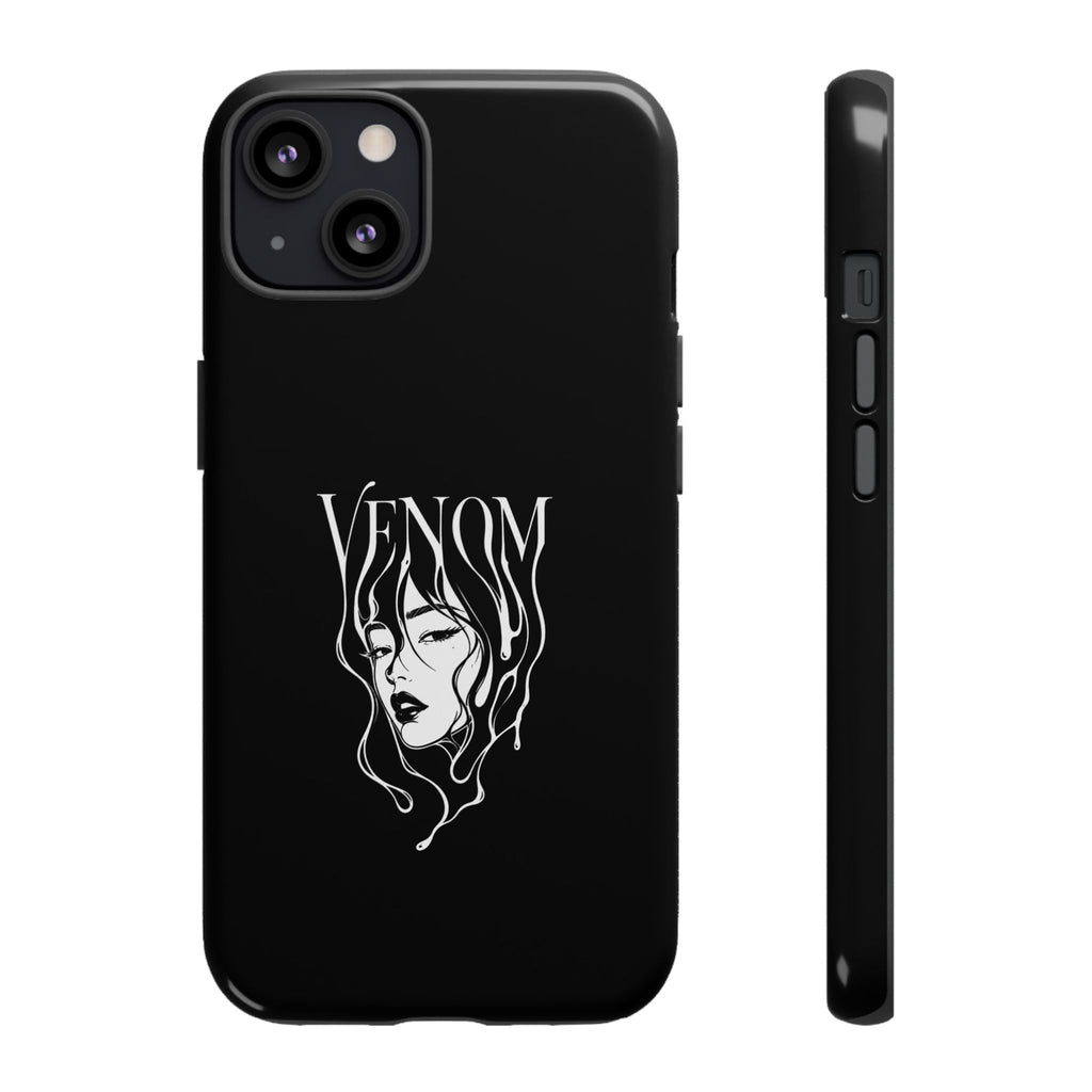 Venom Goth Phone Case — Black Protective Tough Case with Dark Femme Artwork