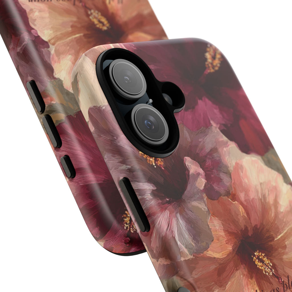 Faith Floral Phone Case — "In All Things Place Your Faith" Protective iPhone Cover