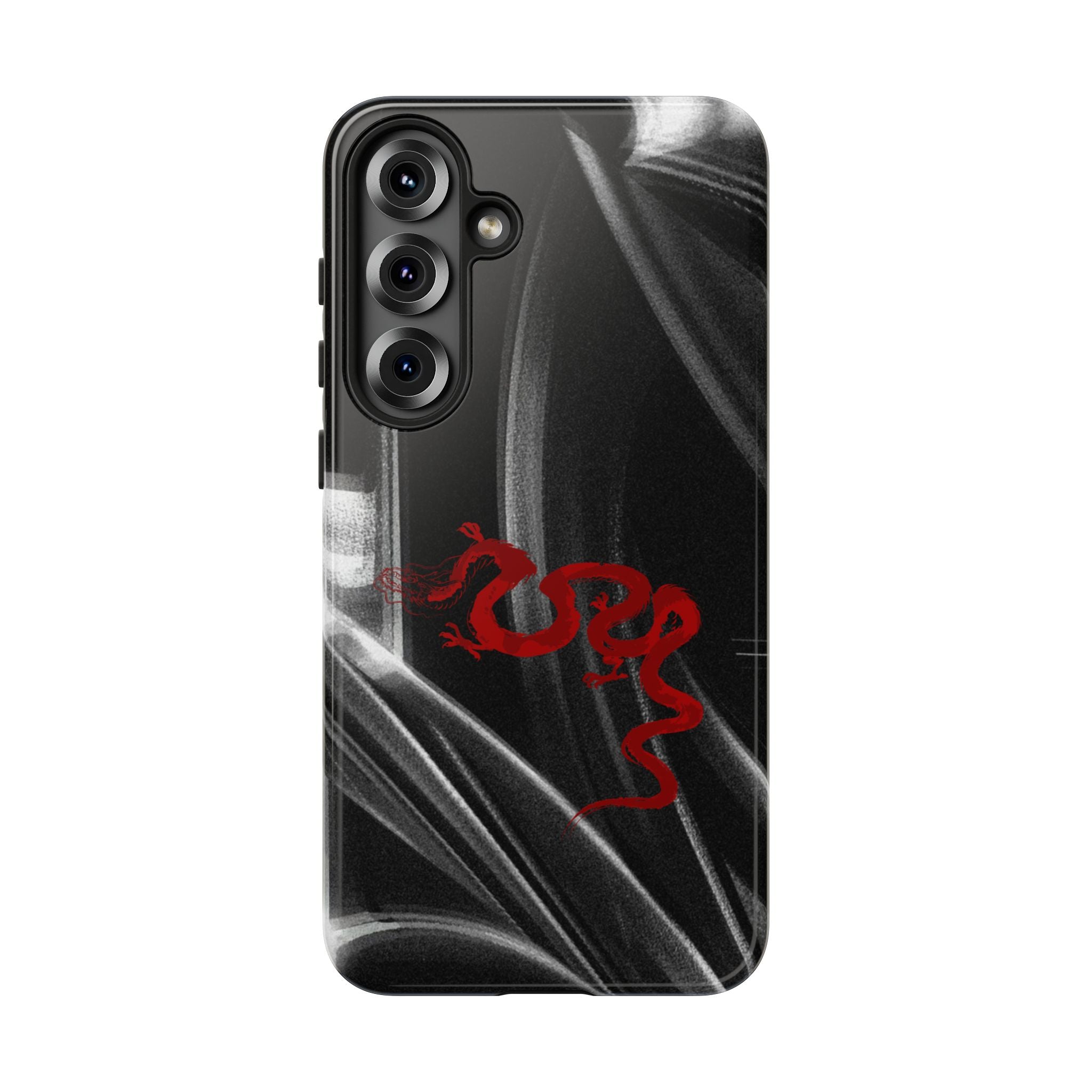 Phone Case — Black Abstract Smoke Design