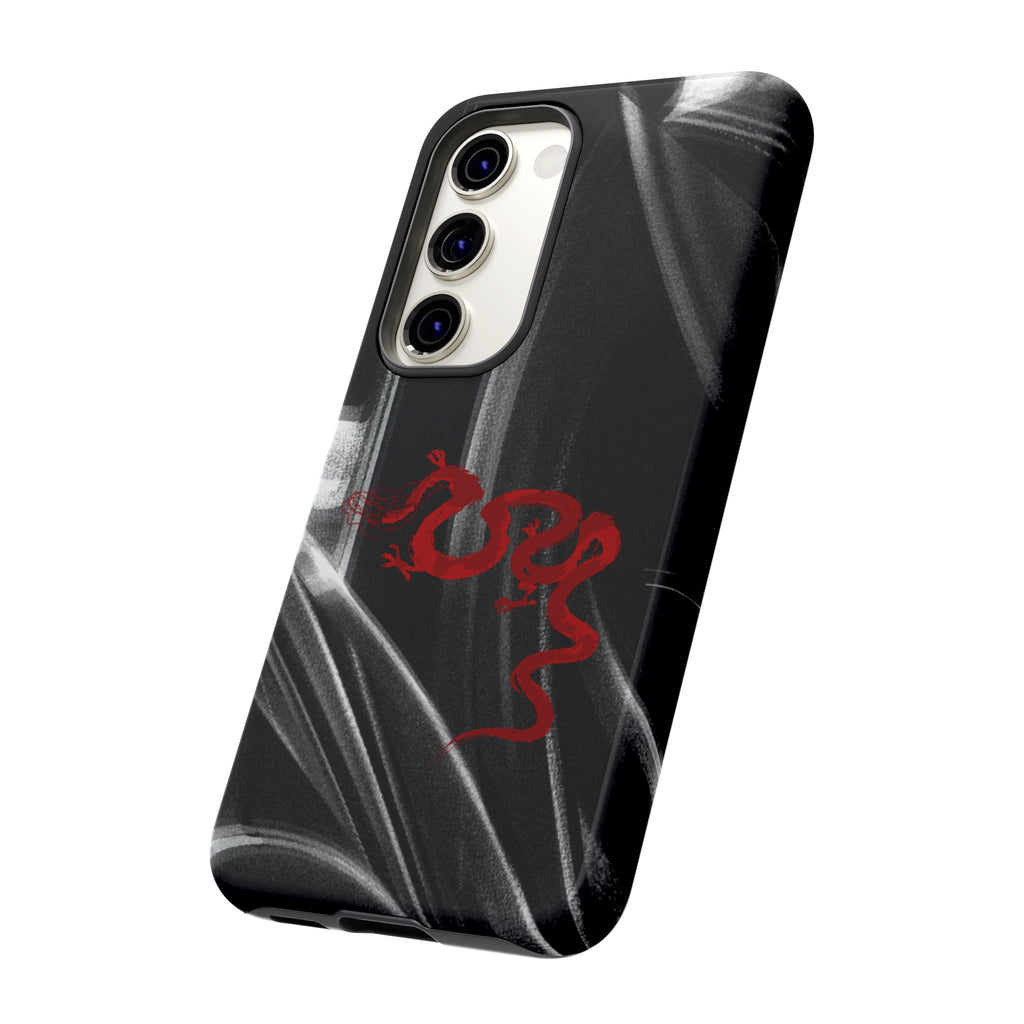 Phone Case — Black Abstract Smoke Design