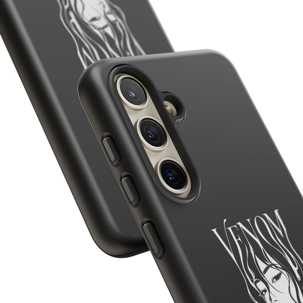 Venom Goth Phone Case — Black Protective Tough Case with Dark Femme Artwork