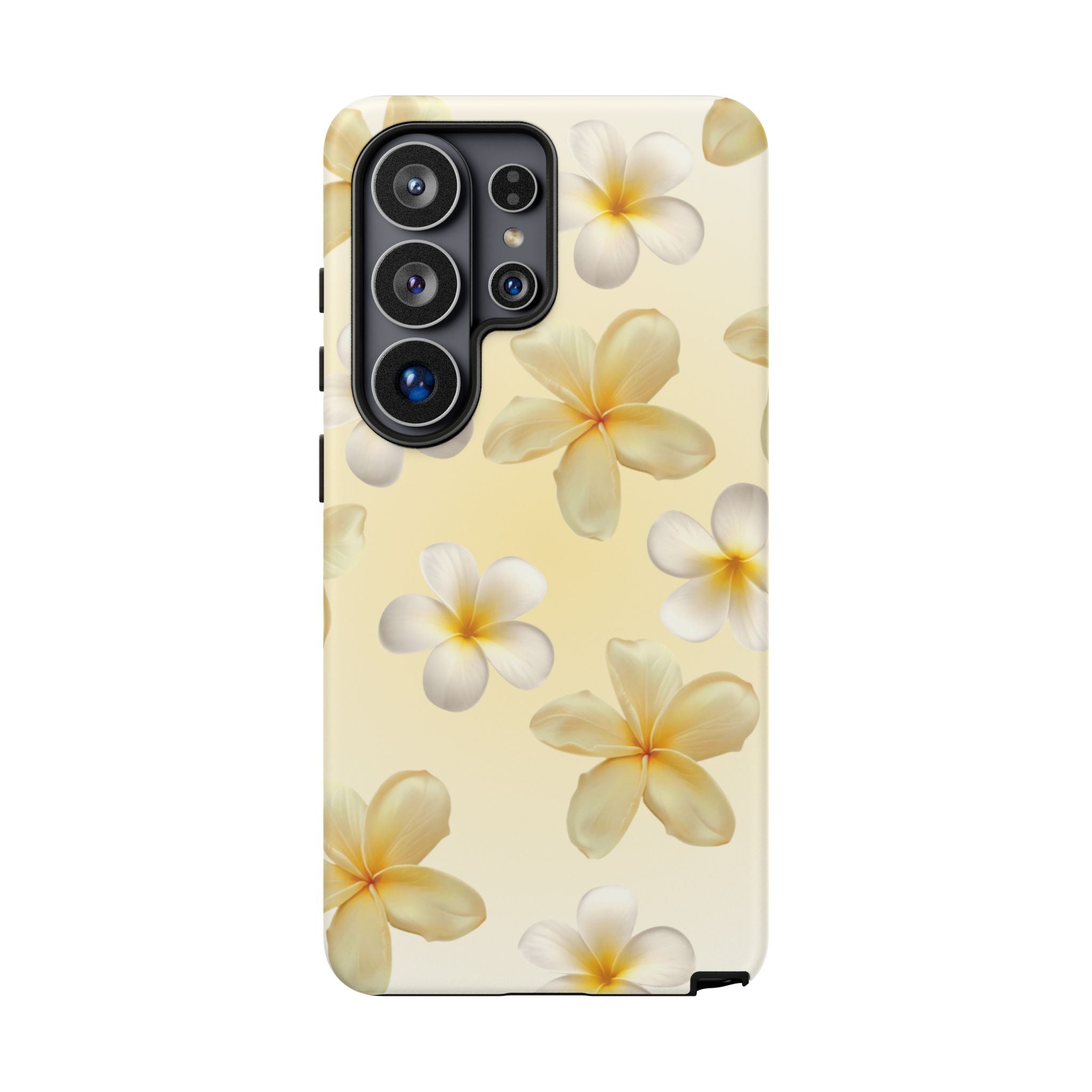 Plumeria Floral Phone Case — Tropical Yellow Hard Phone Cover