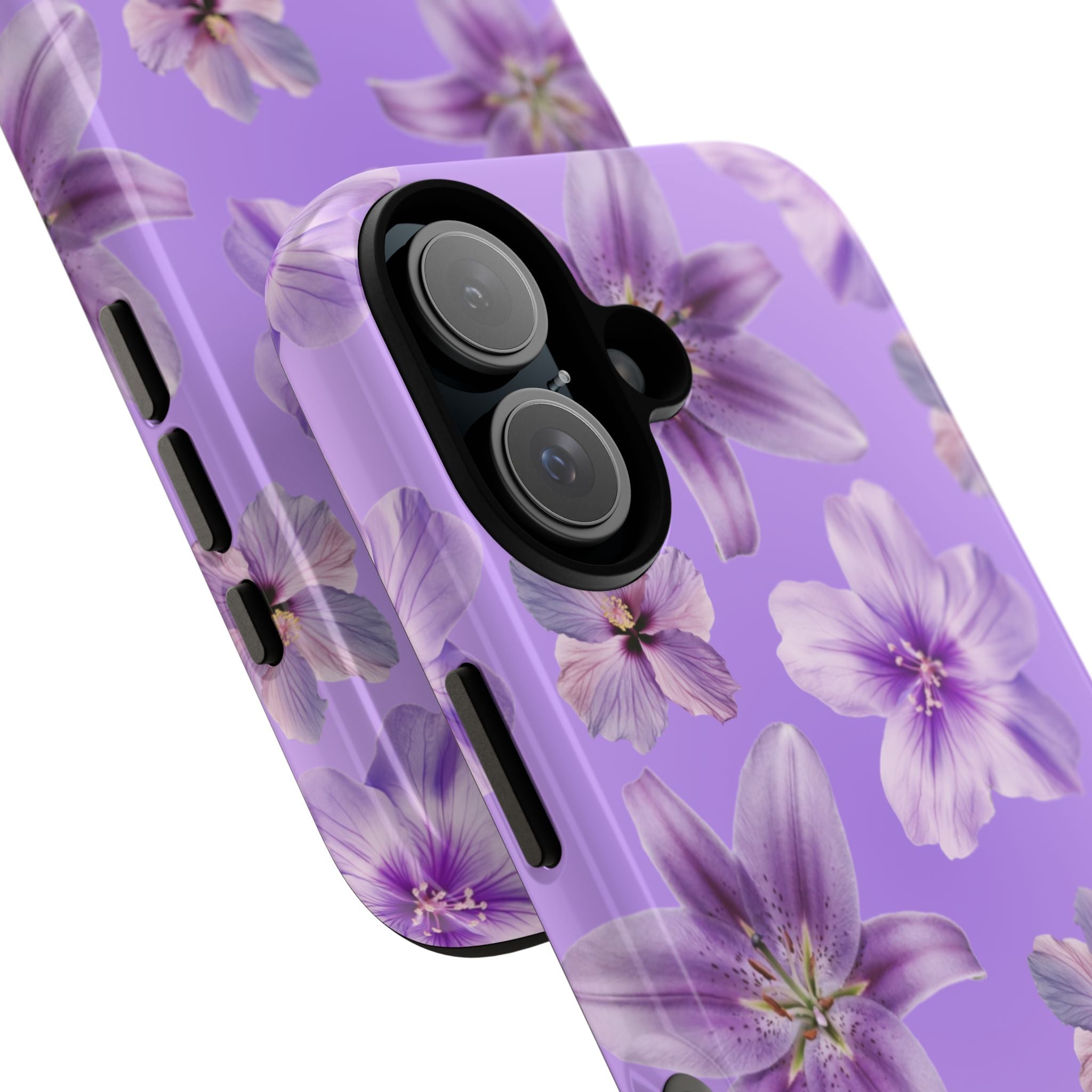 Floral Lavender Tough Phone Case – Purple Blossom Protective Cover