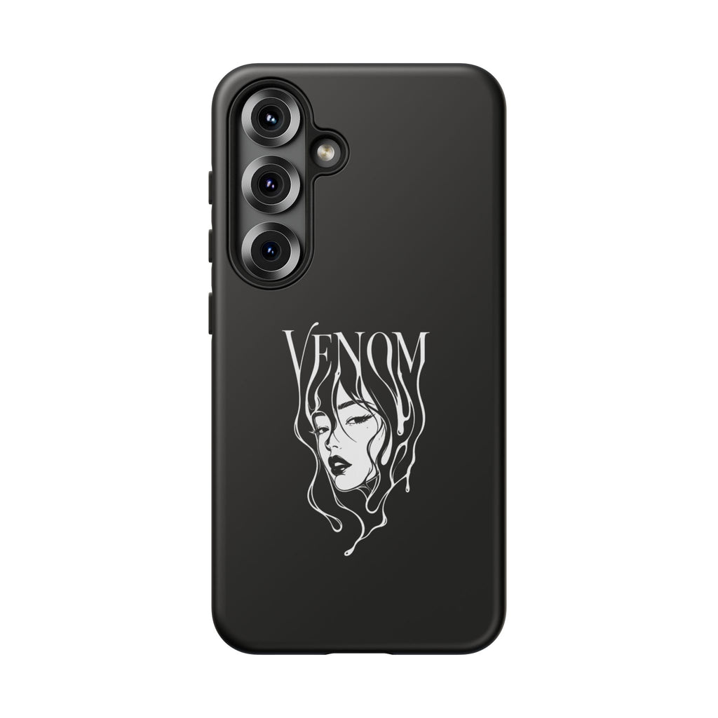 Venom Goth Phone Case — Black Protective Tough Case with Dark Femme Artwork