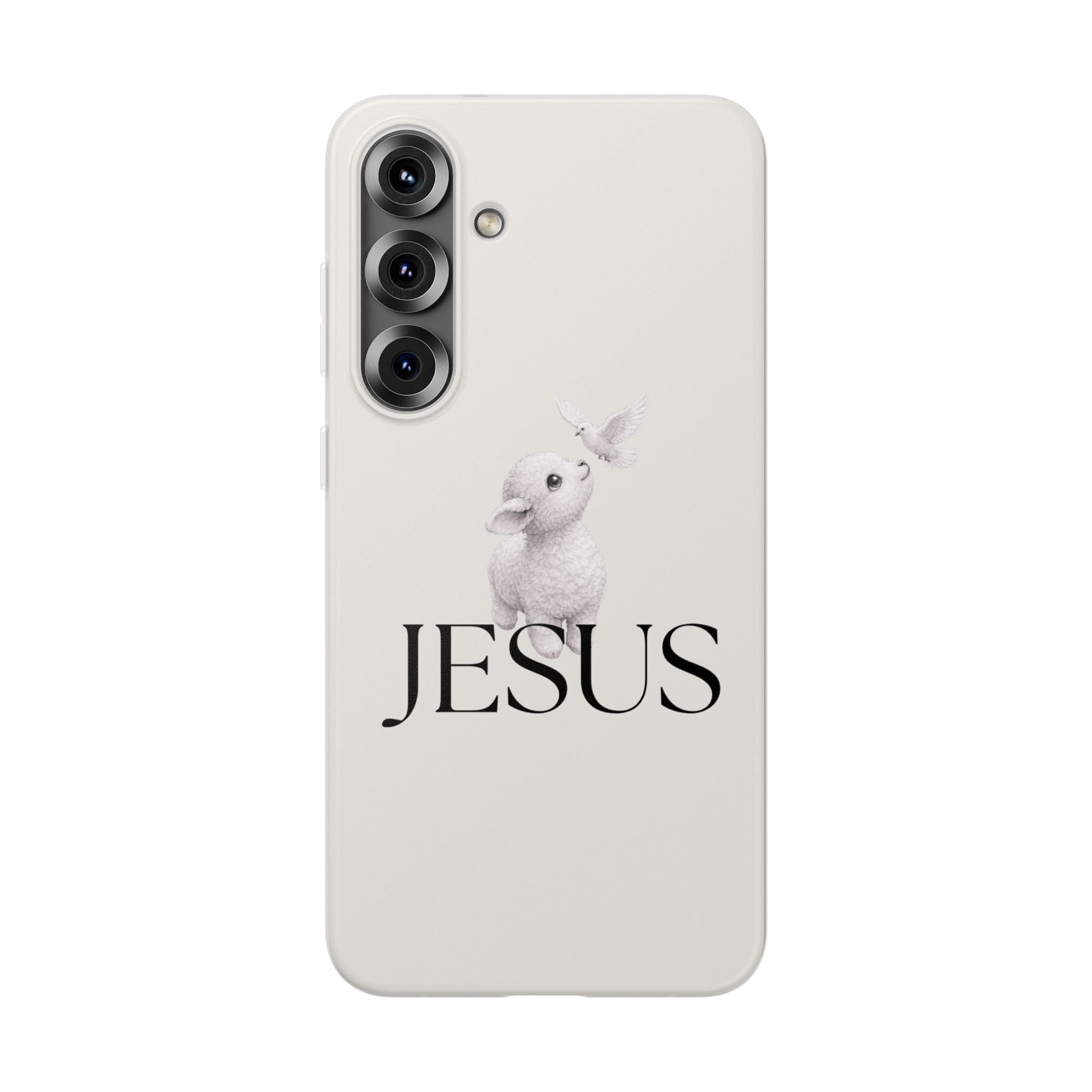 Jesus Lamb Phone Case - Christian Faith iPhone Case with Dove