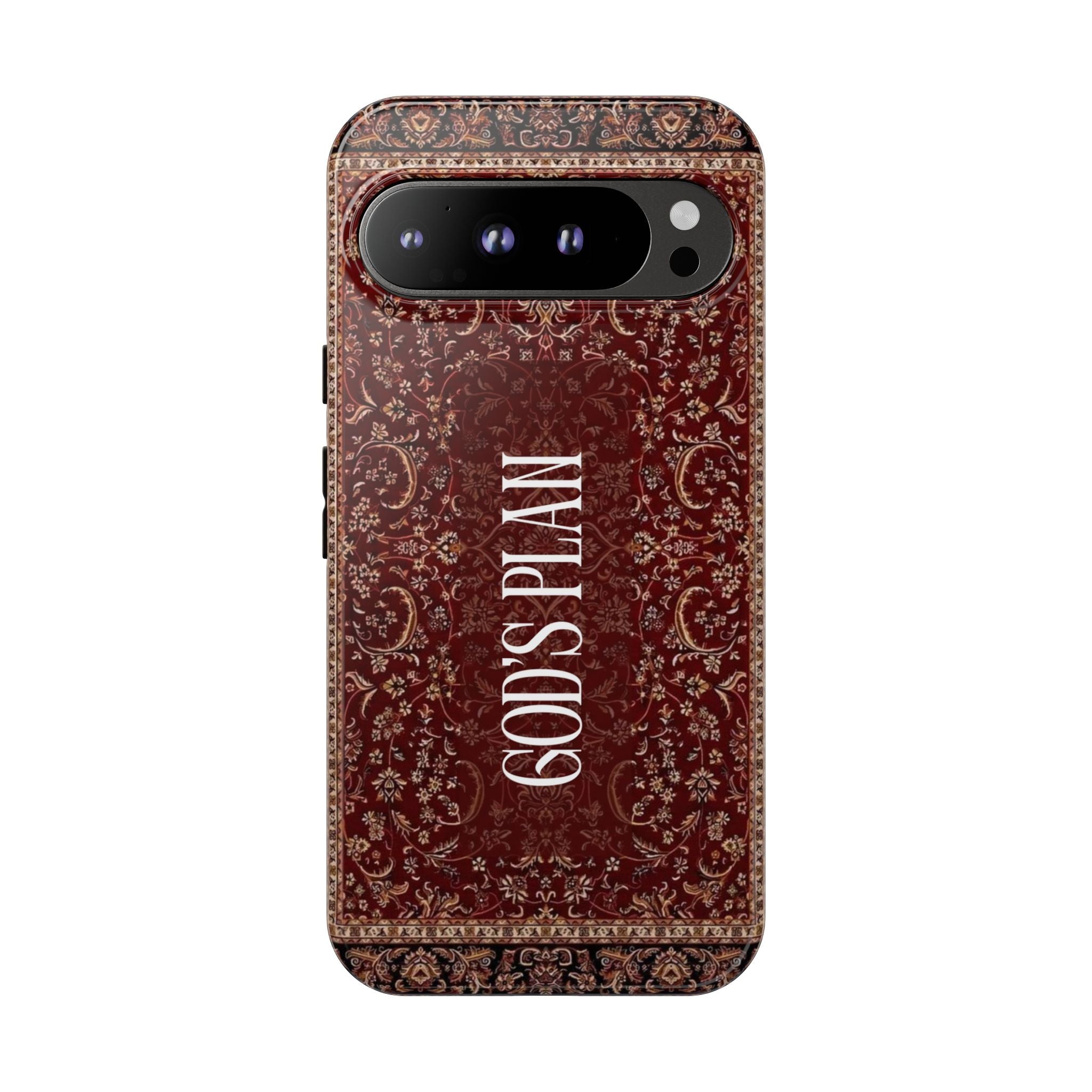 God's Plan — Vintage Tapestry Christian Tough Phone Case | Boho Faith Cover