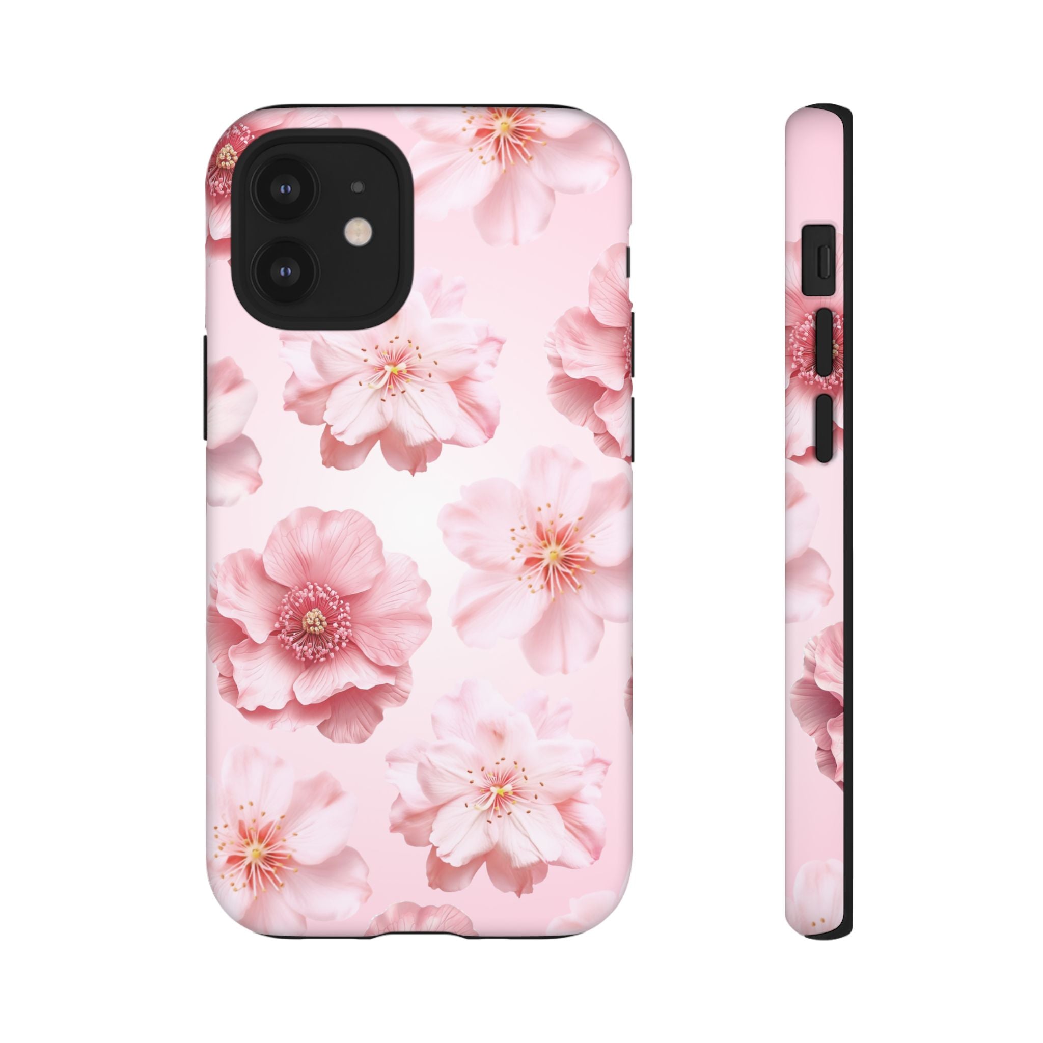 Pink Floral Tough Phone Case — Protective Sakura Blossom Design