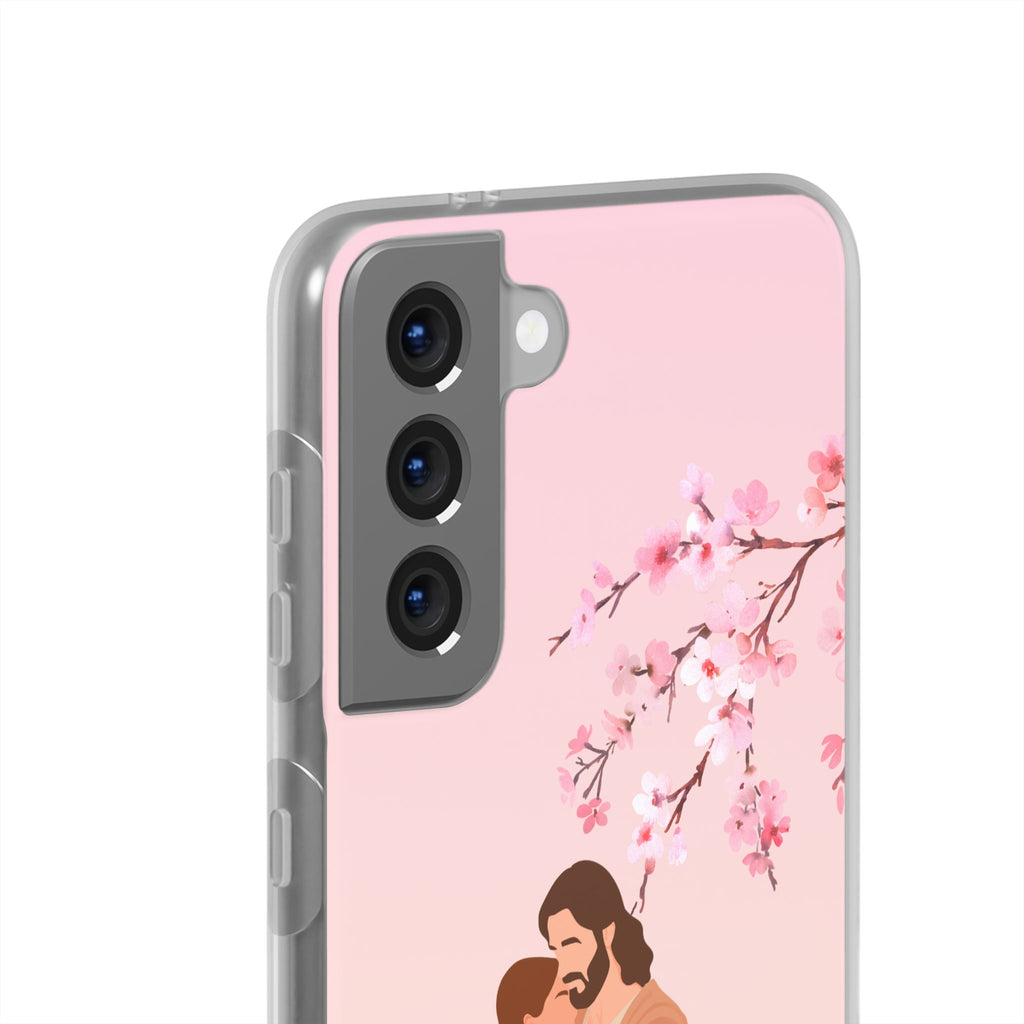 God Is Our Refuge – Psalm 46:1 Cherry Blossom Christian Flexi Phone Case