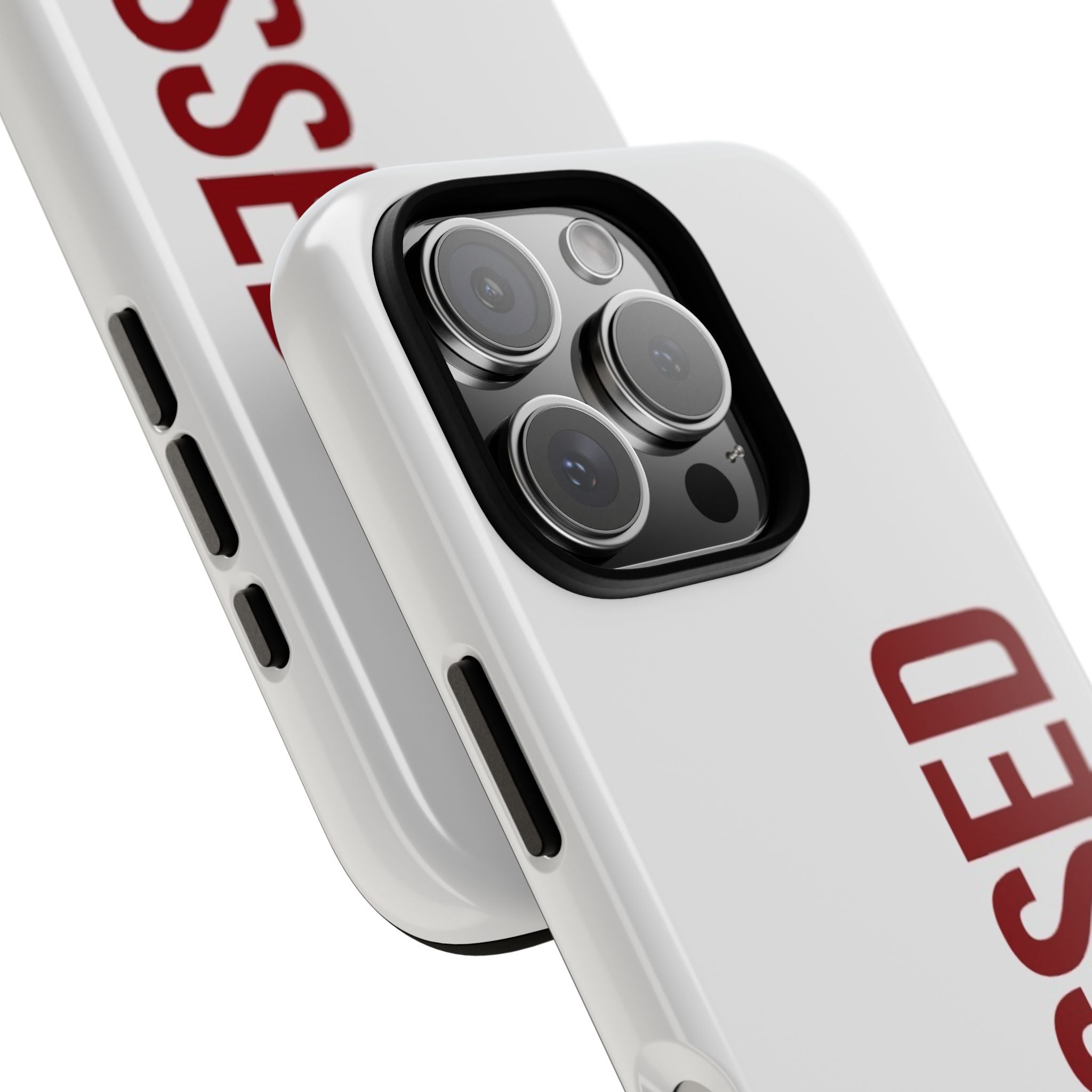 Blessed Vertical Phone Case — Protective Slim iPhone Cover with Red 'BLESSED' Text