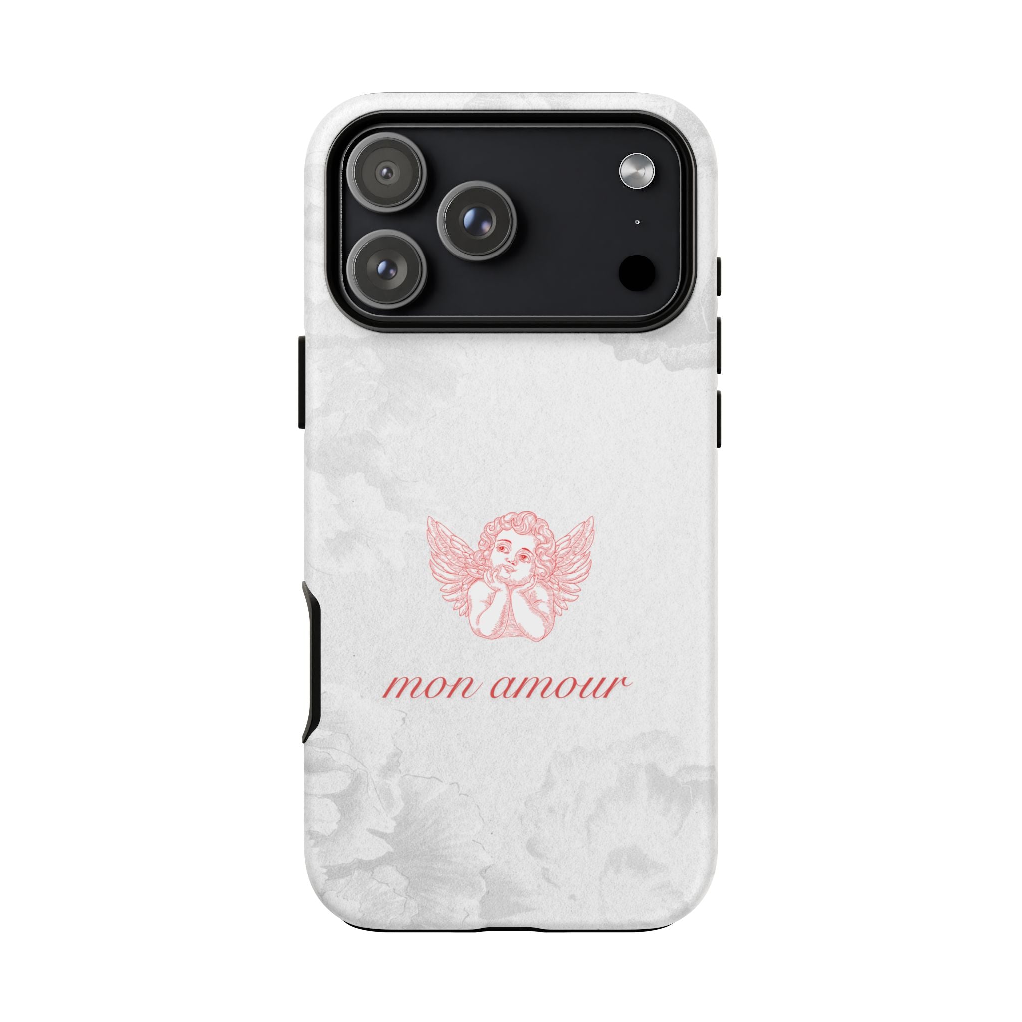 Tough Case — 'mon amour' Pink Cherub Floral Phone Case