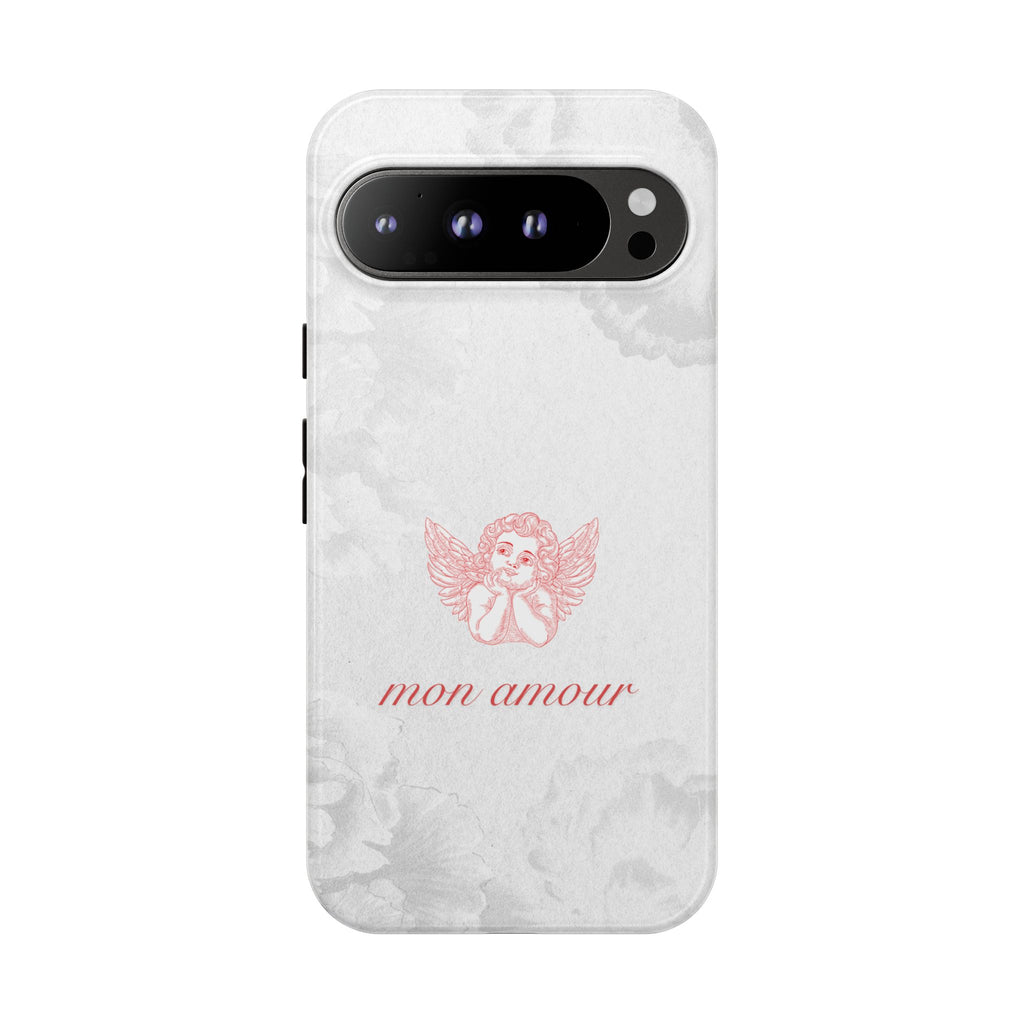 Tough Case — 'mon amour' Pink Cherub Floral Phone Case
