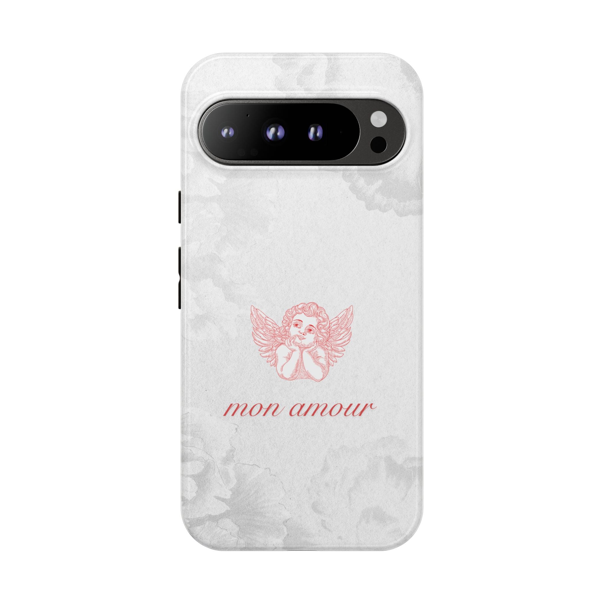 Tough Case — 'mon amour' Pink Cherub Floral Phone Case