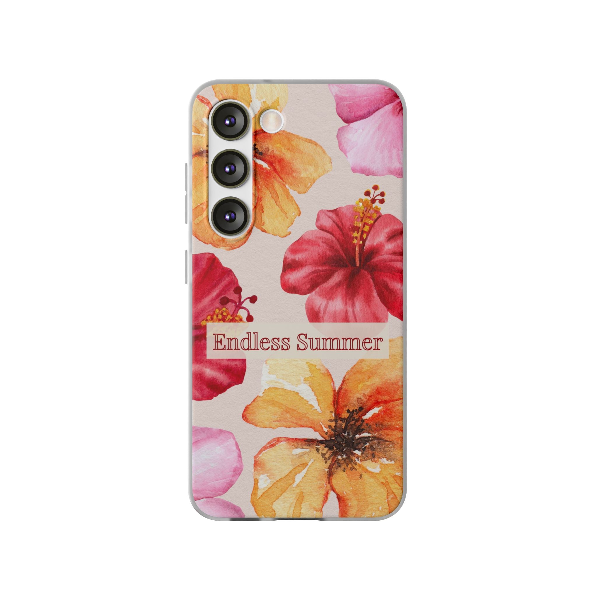 Phone Case - 'Endless Summer' Floral Watercolor Protective Flexi Case
