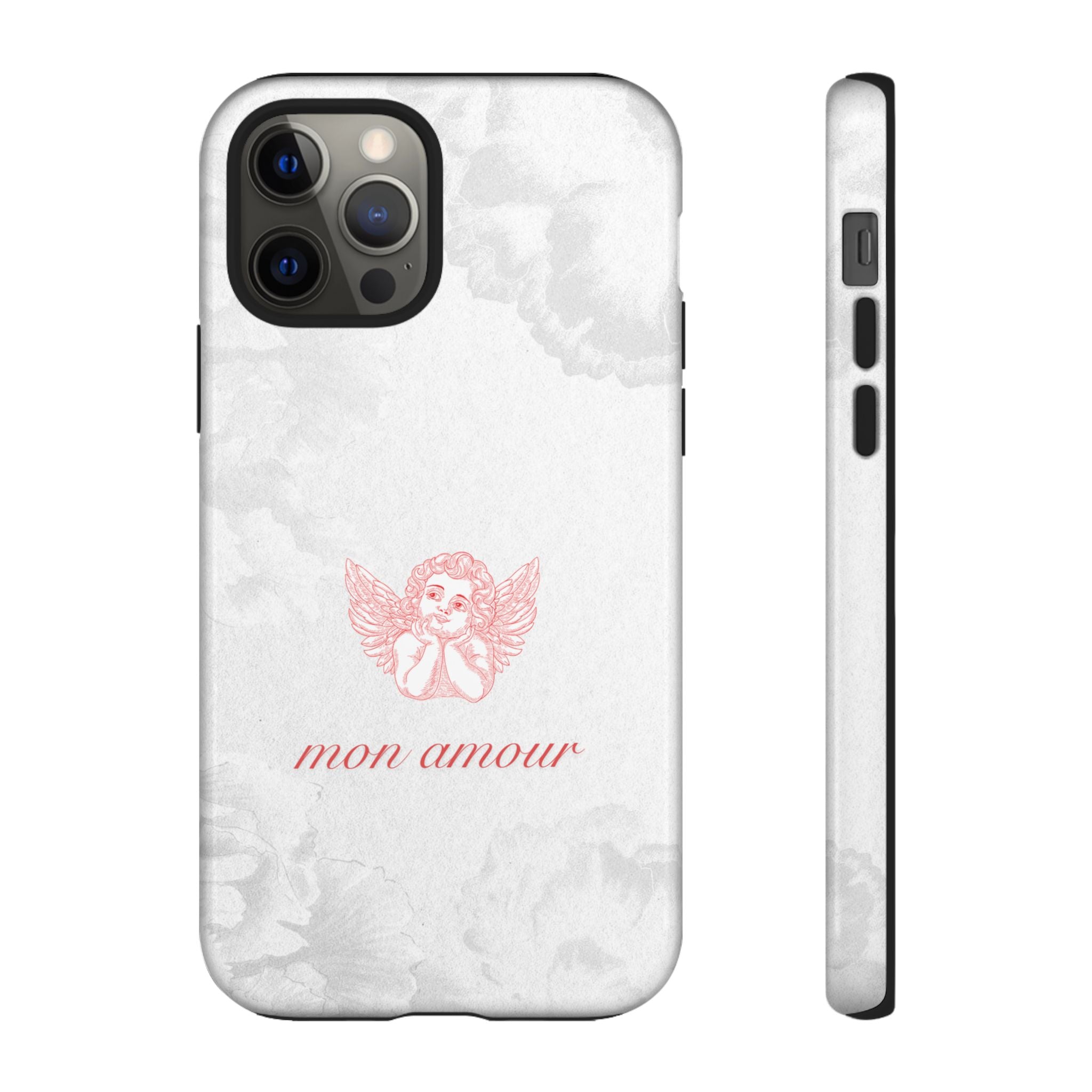 Tough Case — 'mon amour' Pink Cherub Floral Phone Case