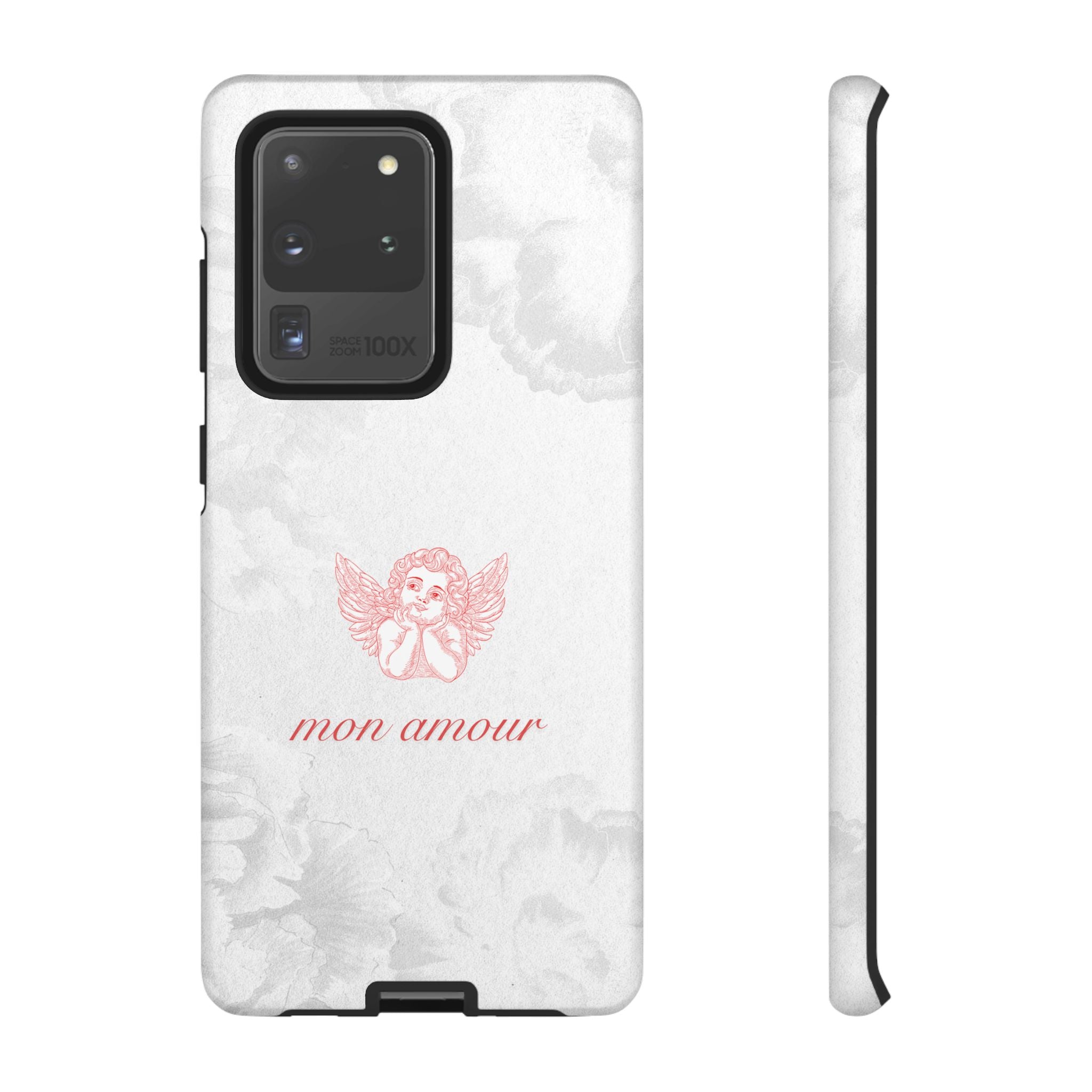 Tough Case — 'mon amour' Pink Cherub Floral Phone Case