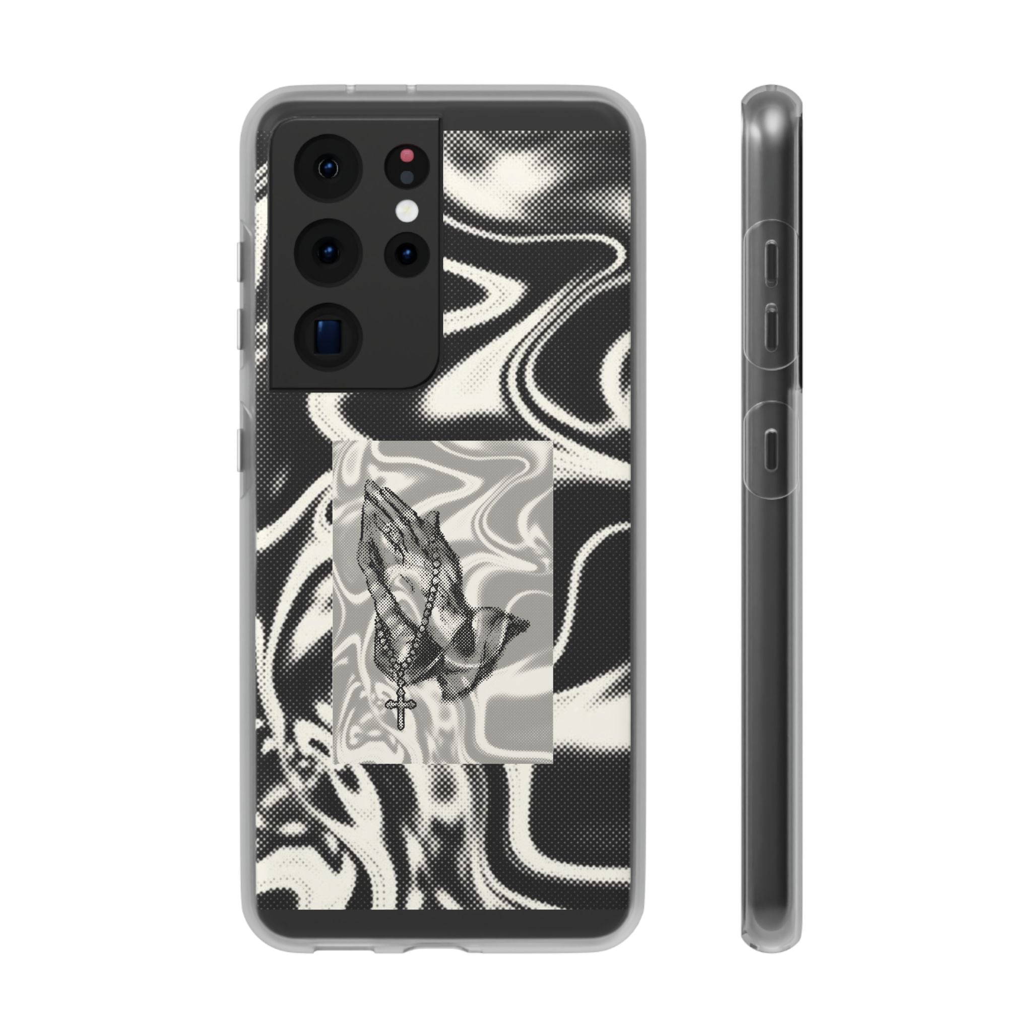 Praying Hands Black & White Phone Case