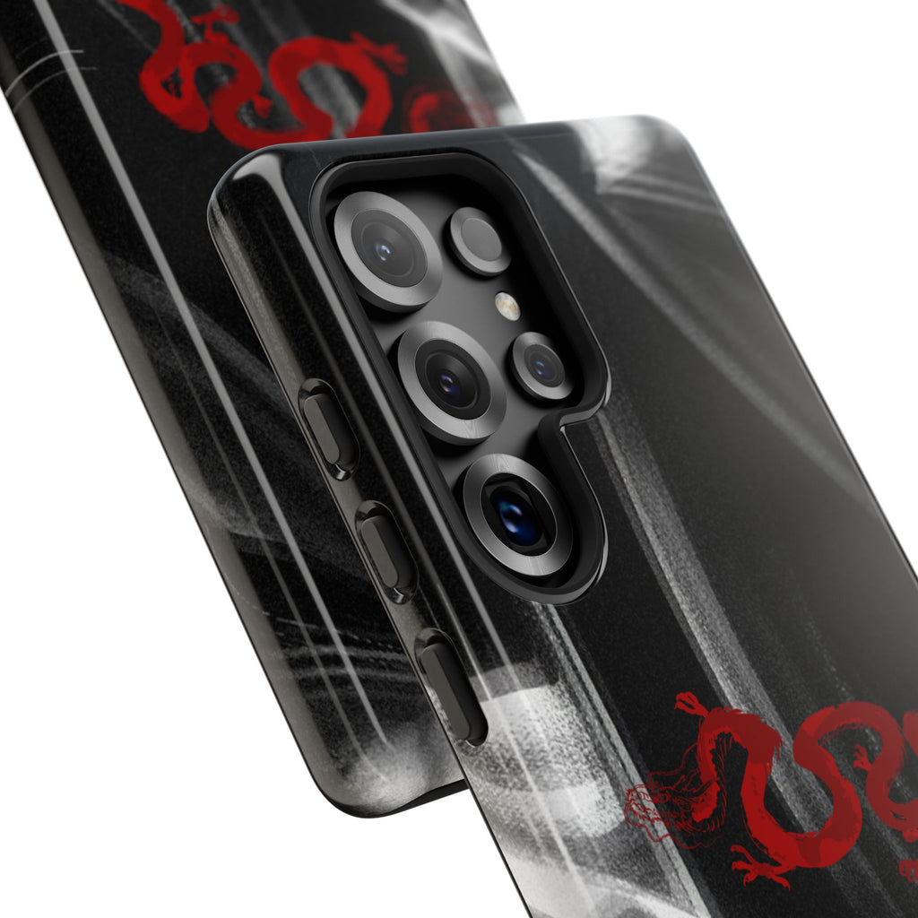 Phone Case — Black Abstract Smoke Design