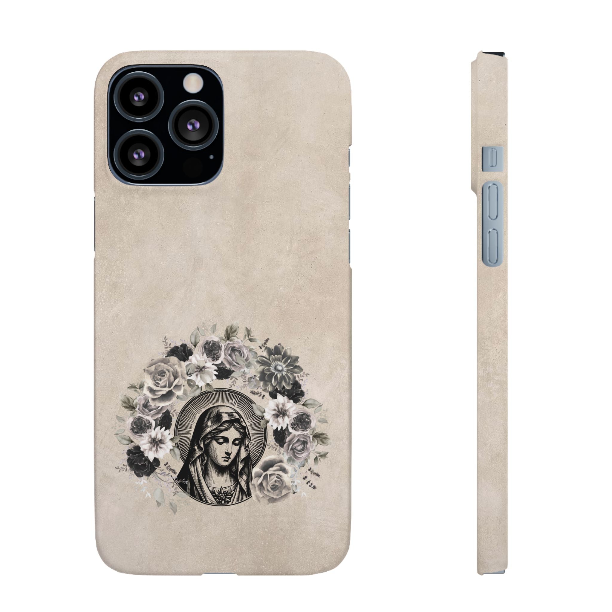 Vintage Madonna Floral Phone Case — Religious iPhone Snap Case