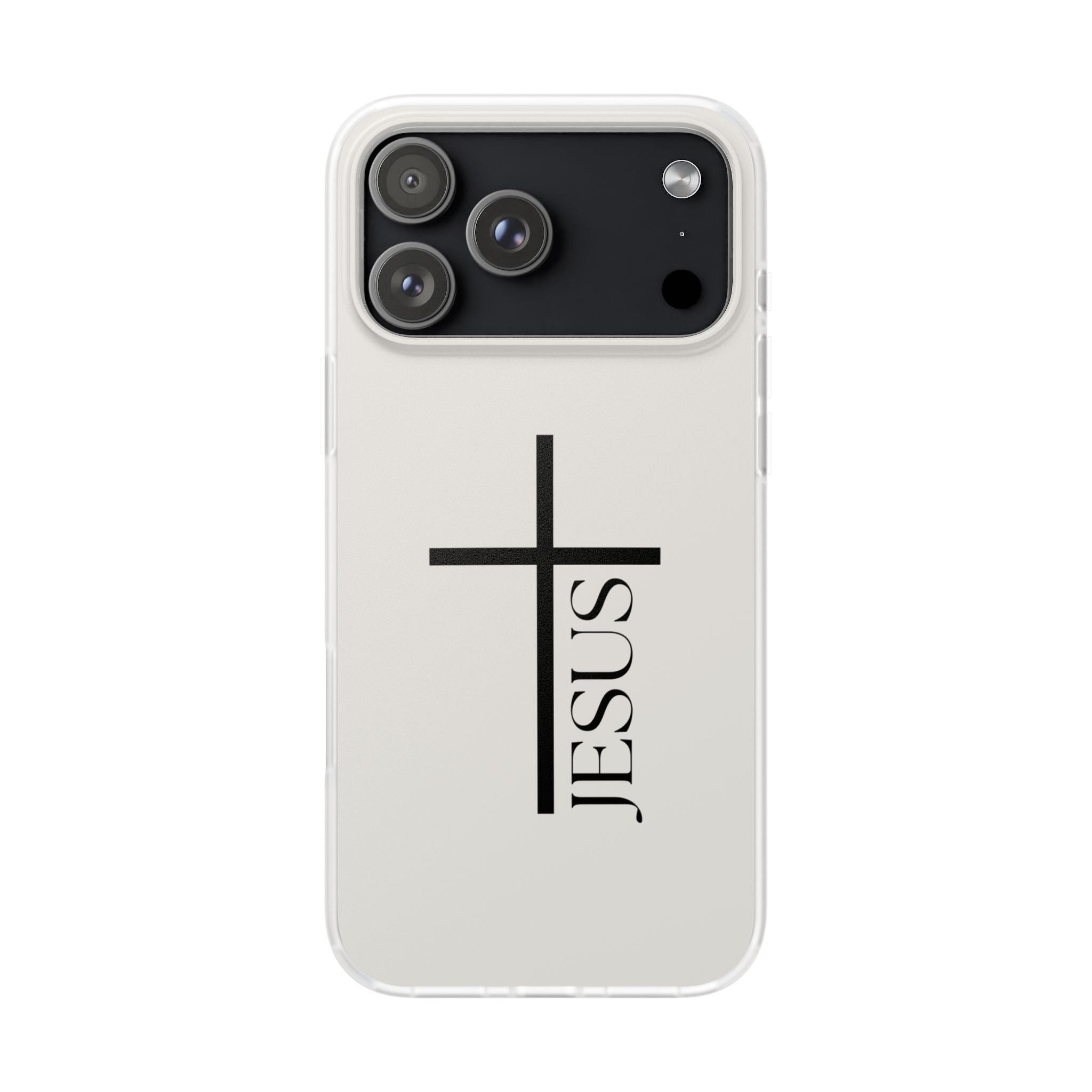 Christian Cross Phone Case - JESUS Vertical Minimalist iPhone Cover