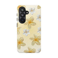 Plumeria Floral Tough Phone Case — Yellow Tropical Protection
