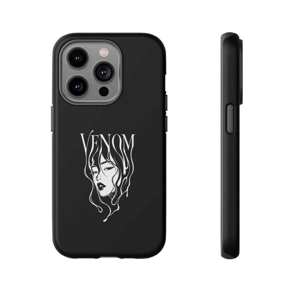 Venom Goth Phone Case — Black Protective Tough Case with Dark Femme Artwork