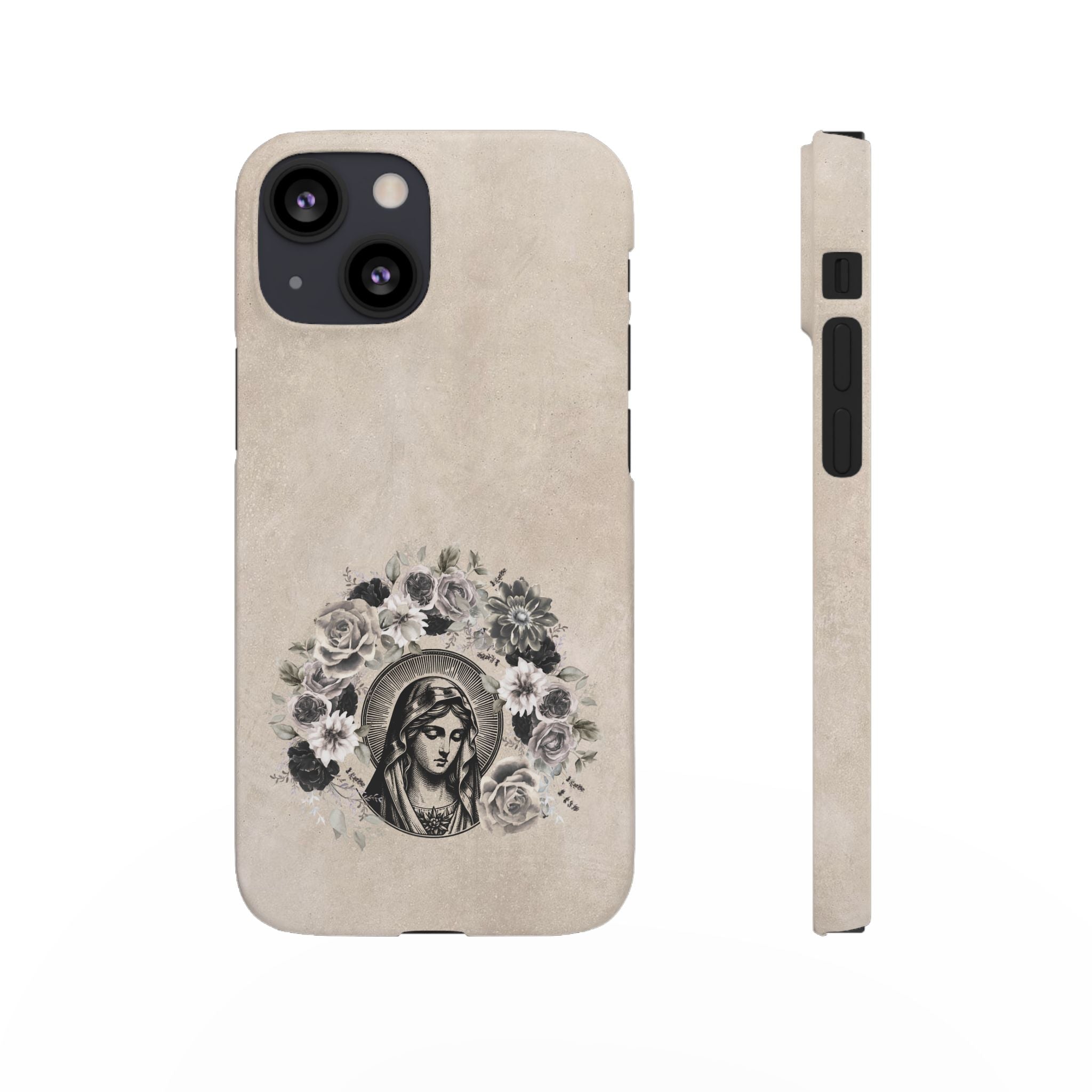 Vintage Madonna Floral Phone Case — Religious iPhone Snap Case