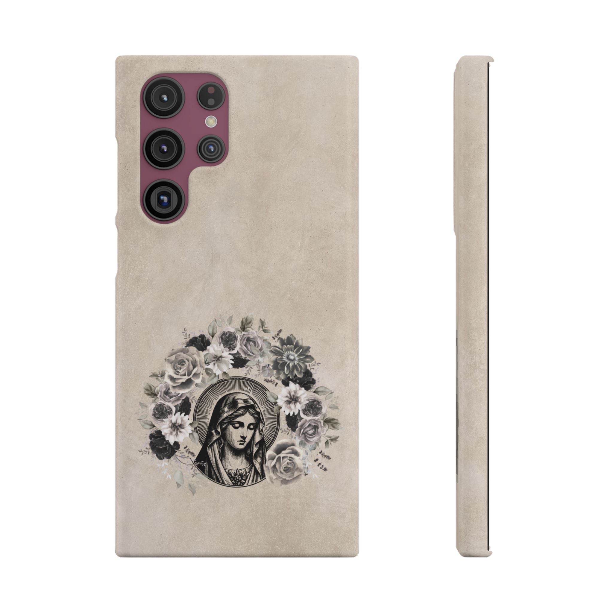 Vintage Madonna Floral Phone Case — Religious iPhone Snap Case