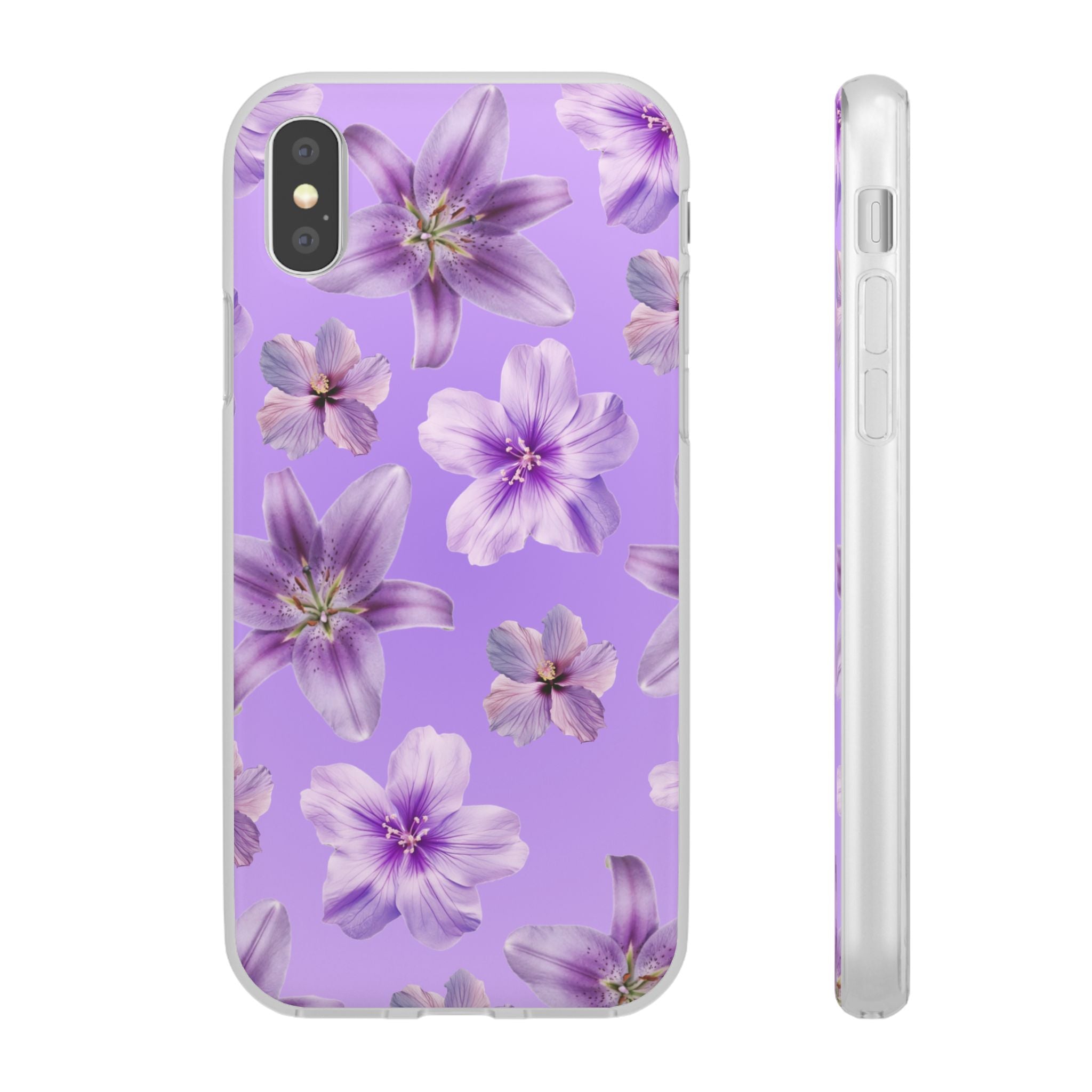 Purple Floral Phone Case — Lavender Blossom Flexi Case