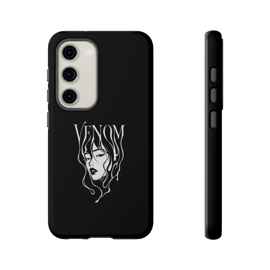 Venom Goth Phone Case — Black Protective Tough Case with Dark Femme Artwork
