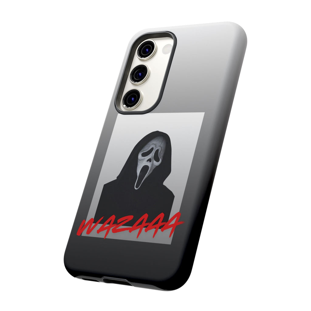 Scream Mask Phone Case – 'WAZAAA' Horror Movie Protective Cover