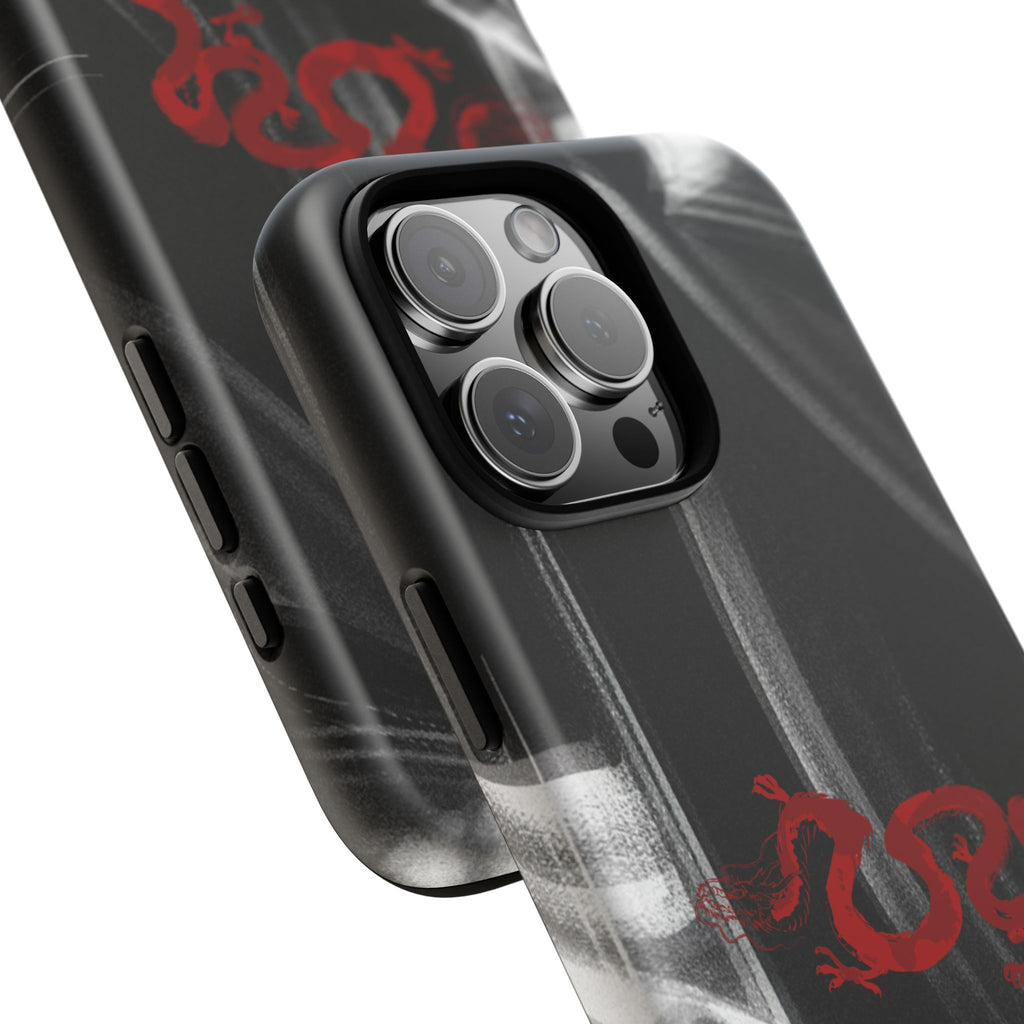 Phone Case — Black Abstract Smoke Design
