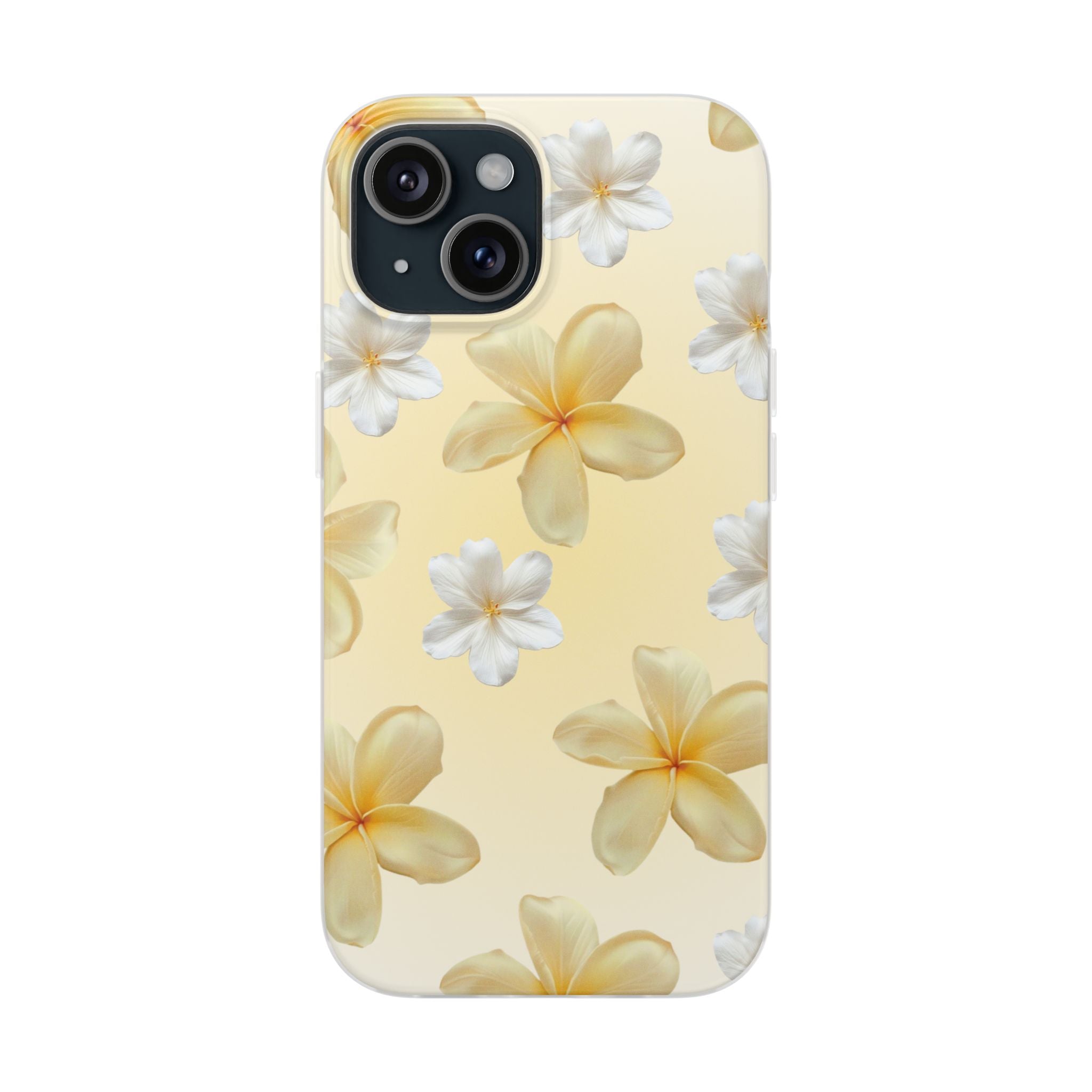 Plumeria Floral Phone Case — Yellow Tropical Flower Protective Case