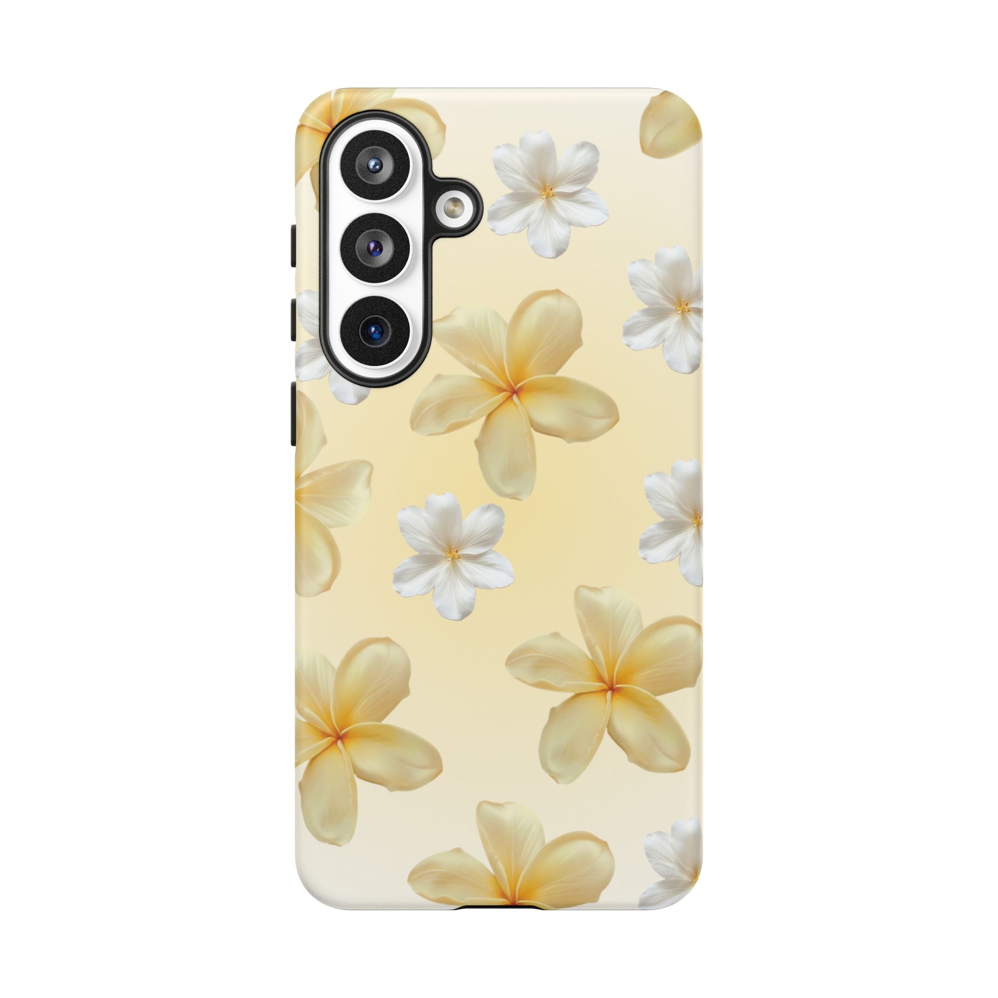 Plumeria Floral Tough Phone Case — Yellow Tropical Protection