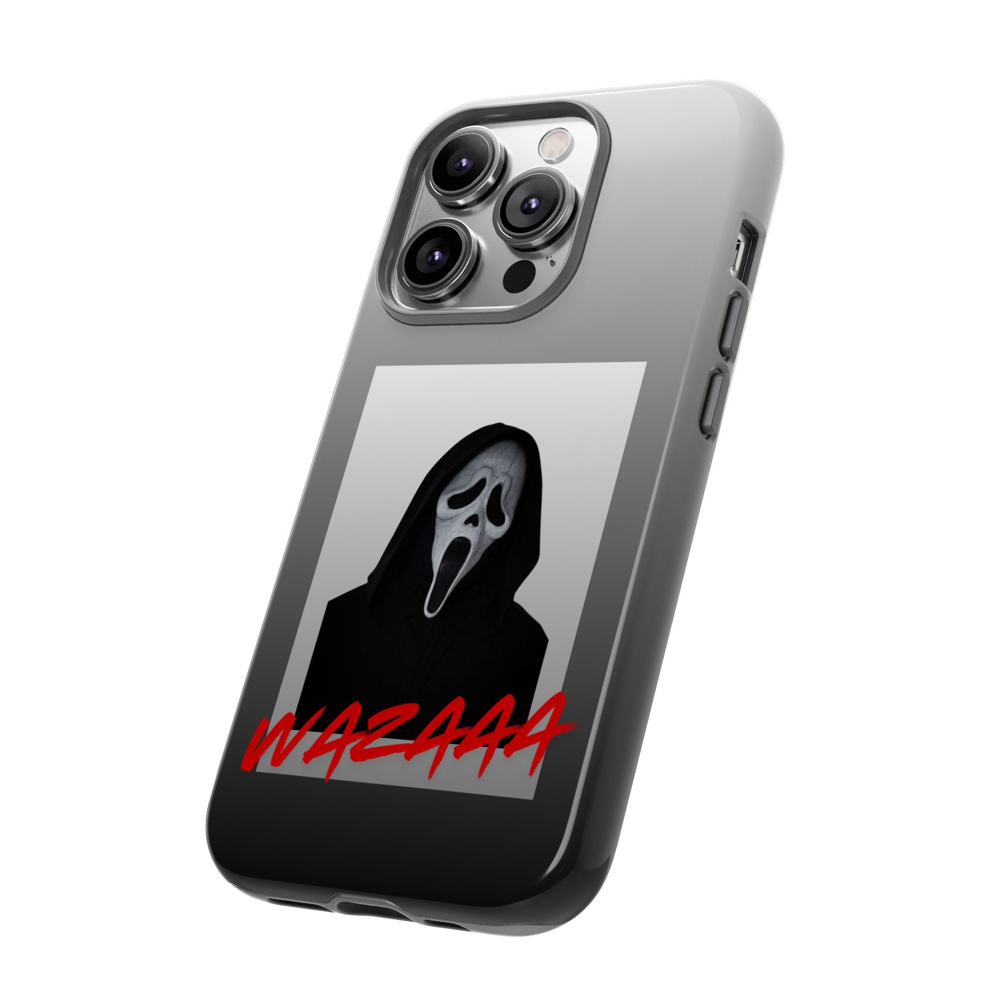 Scream Mask Phone Case – 'WAZAAA' Horror Movie Protective Cover