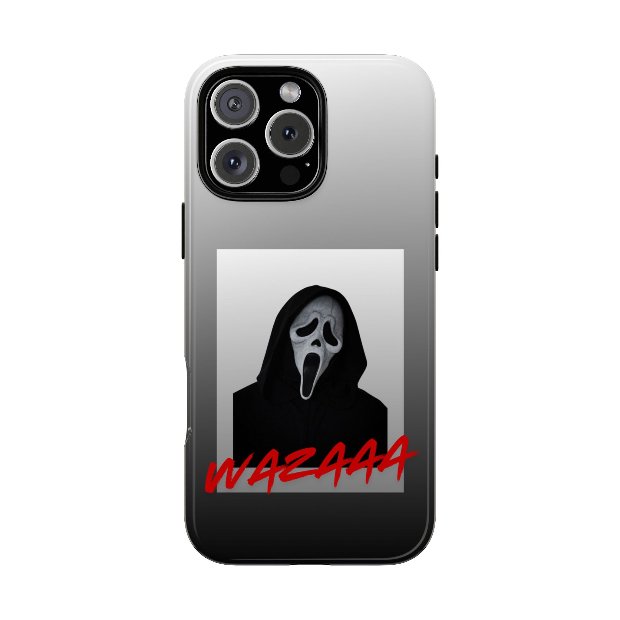 Scream Mask Phone Case – 'WAZAAA' Horror Movie Protective Cover