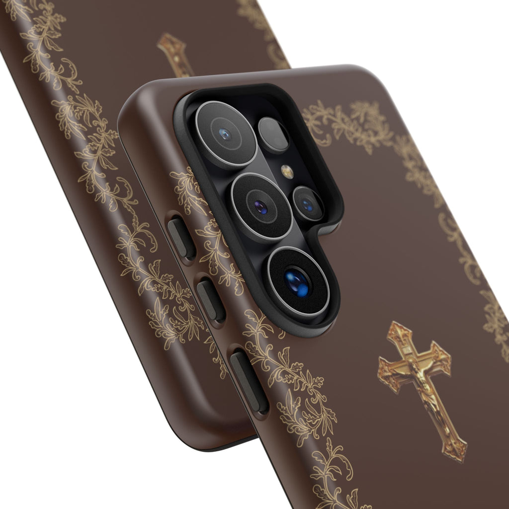 Gold Cross Bible – Christian Tough Phone Case