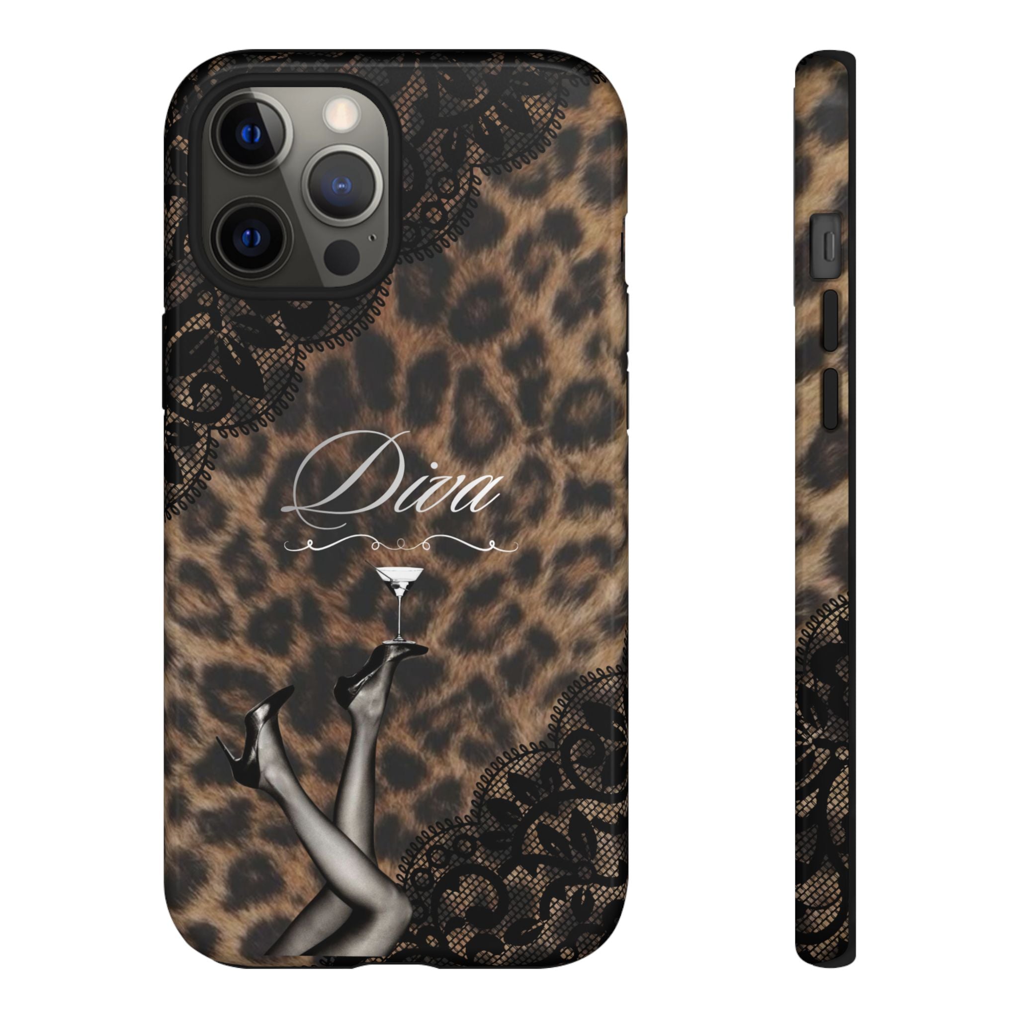 Leopard Lace 'Diva' Tough Phone Case