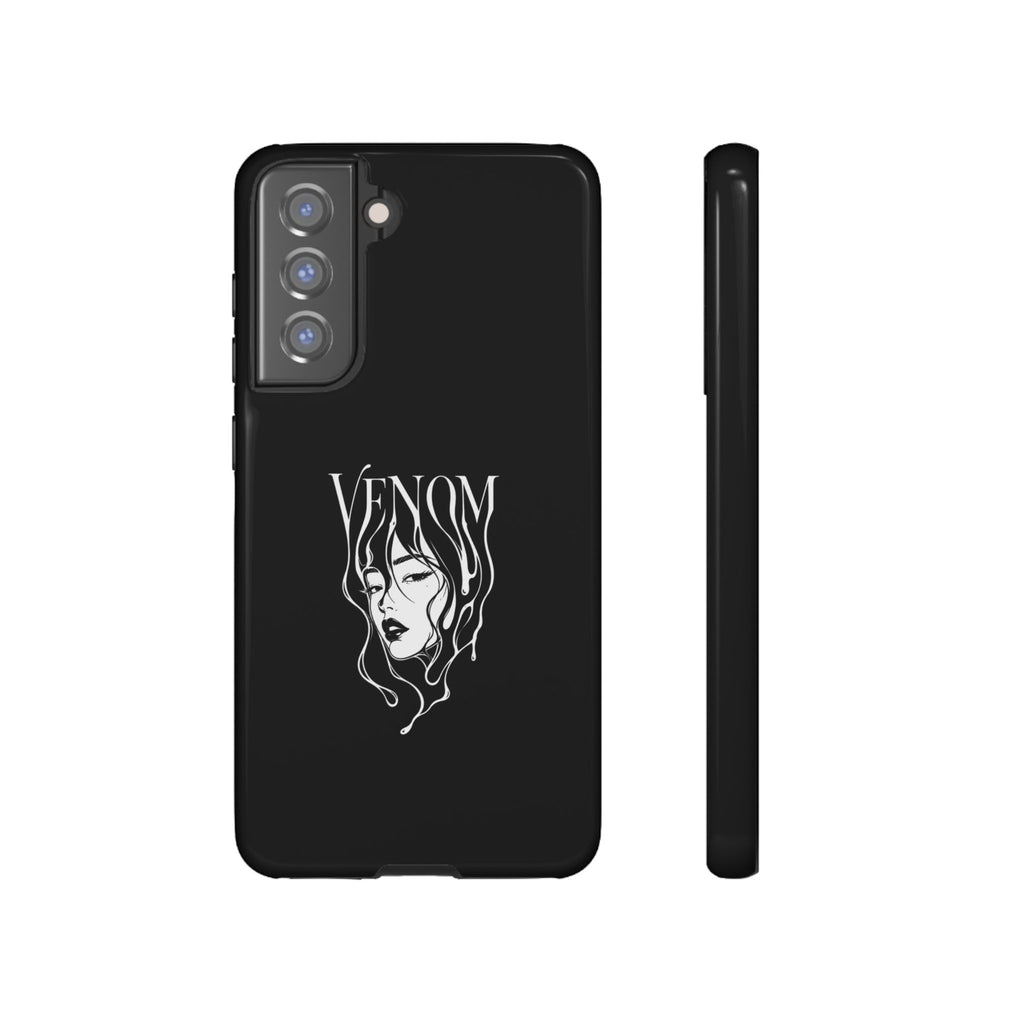 Venom Goth Phone Case — Black Protective Tough Case with Dark Femme Artwork