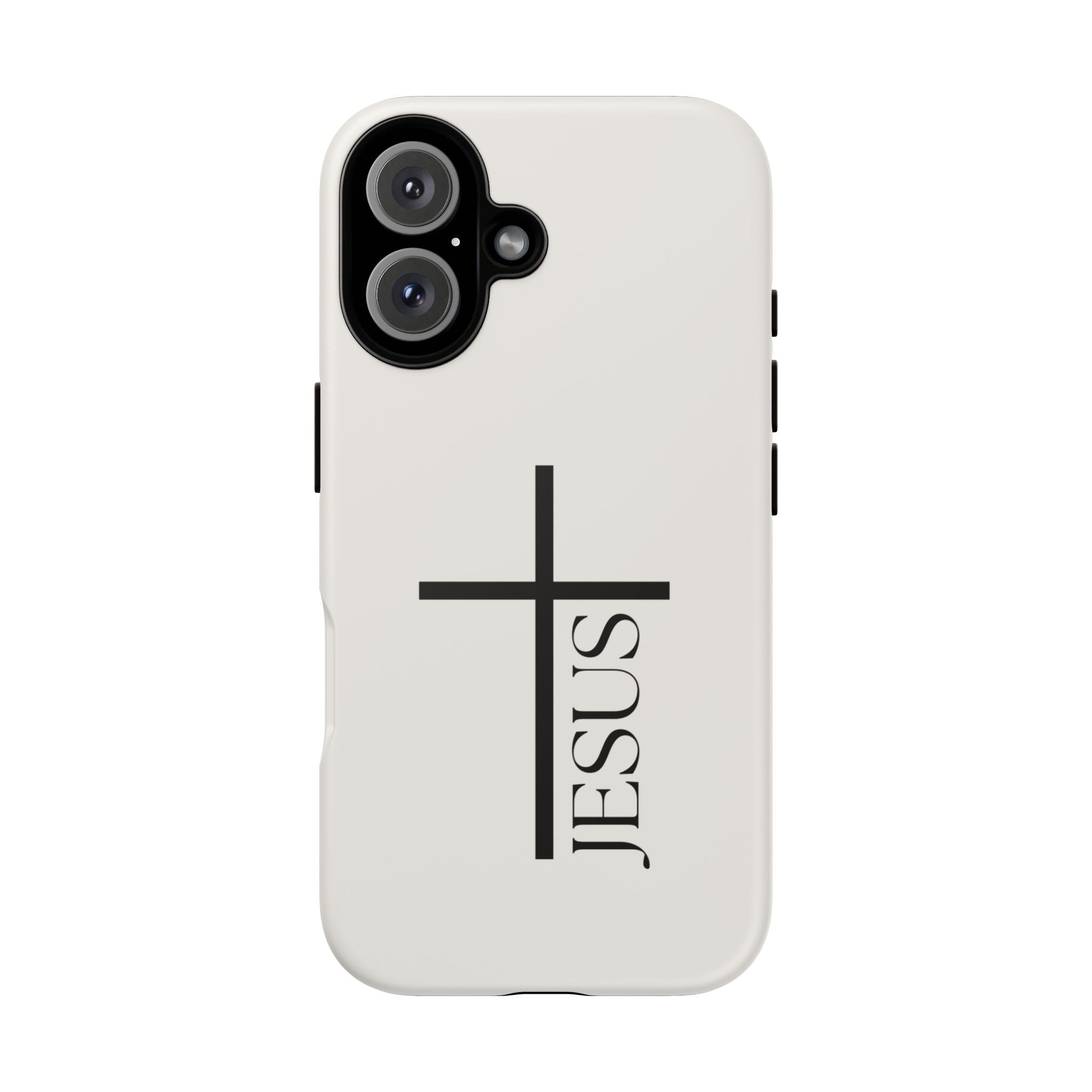 Christian Cross Phone Case - JESUS Vertical Minimalist iPhone Cover