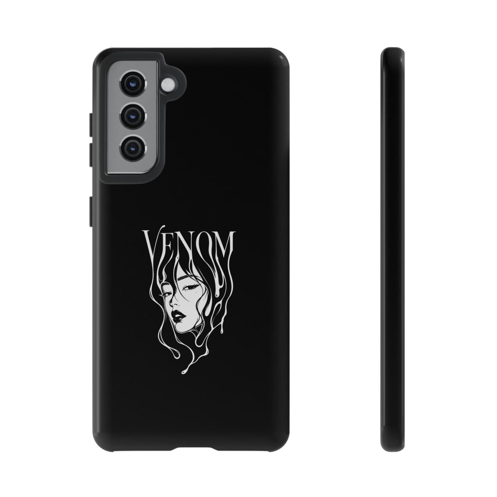 Venom Goth Phone Case — Black Protective Tough Case with Dark Femme Artwork
