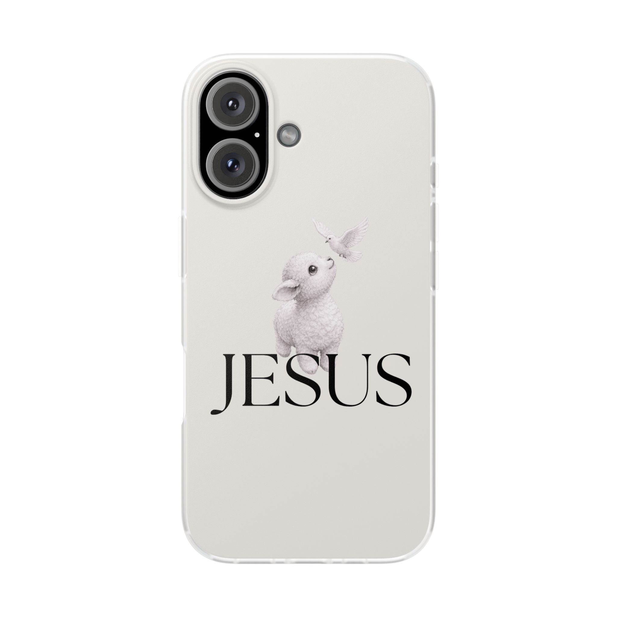 Jesus Lamb Phone Case - Christian Faith iPhone Case with Dove
