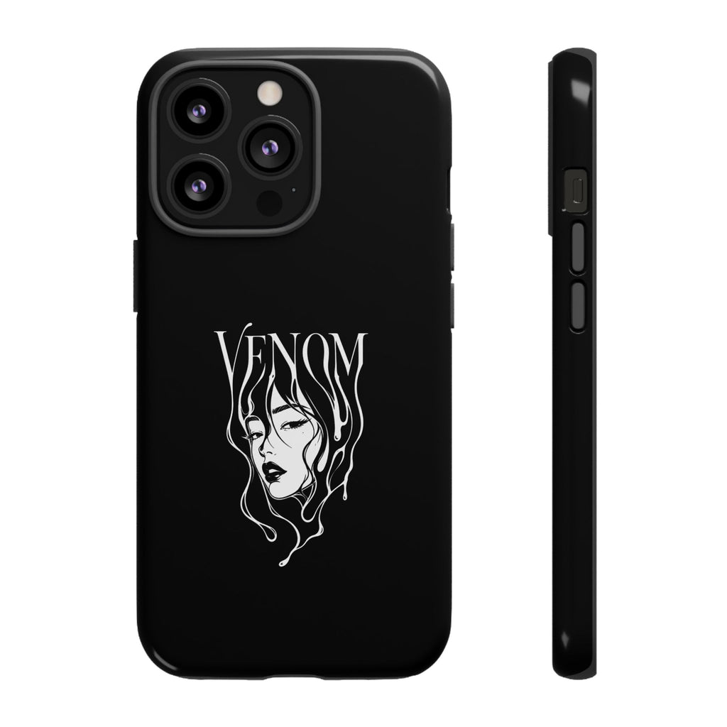 Venom Goth Phone Case — Black Protective Tough Case with Dark Femme Artwork