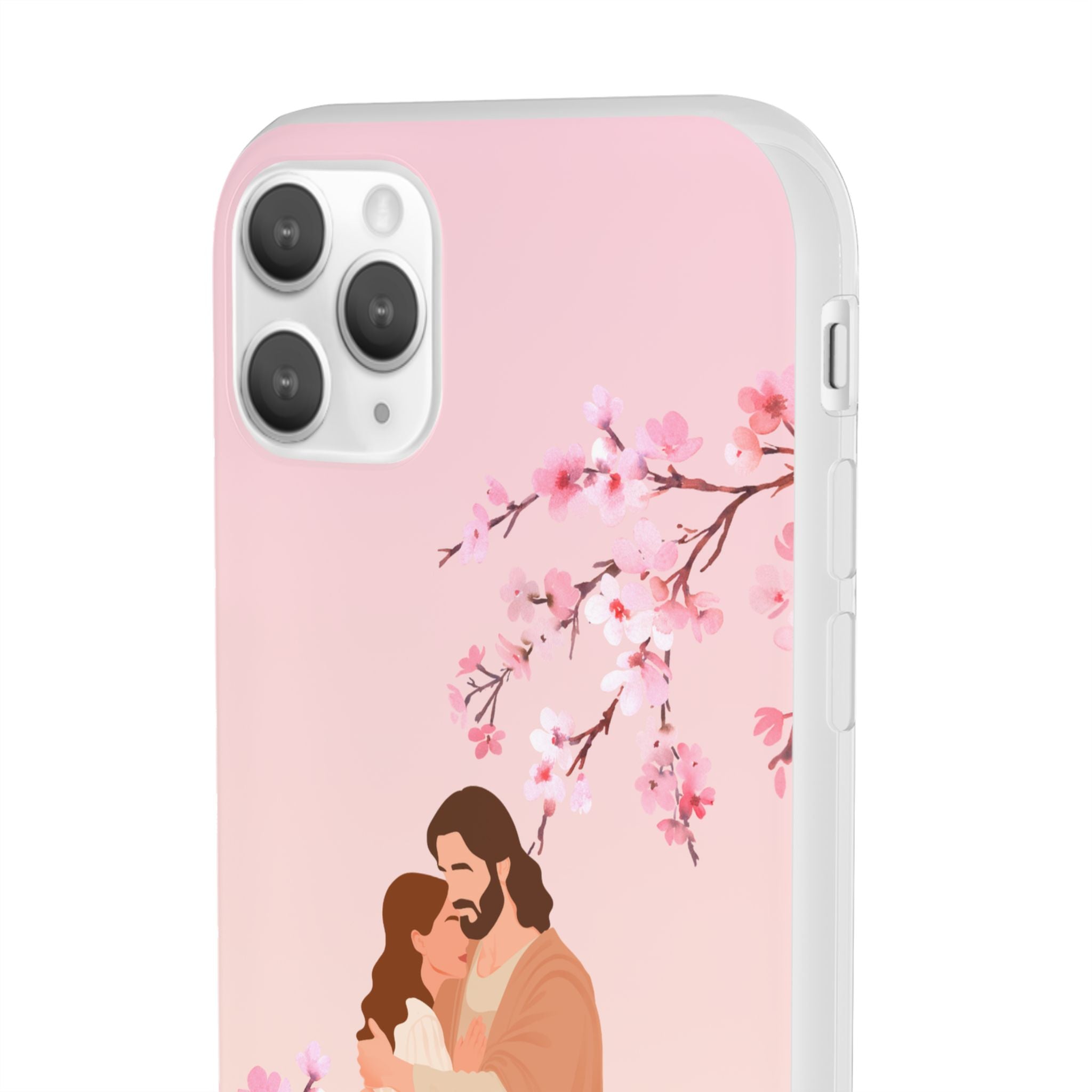 God Is Our Refuge – Psalm 46:1 Cherry Blossom Christian Flexi Phone Case