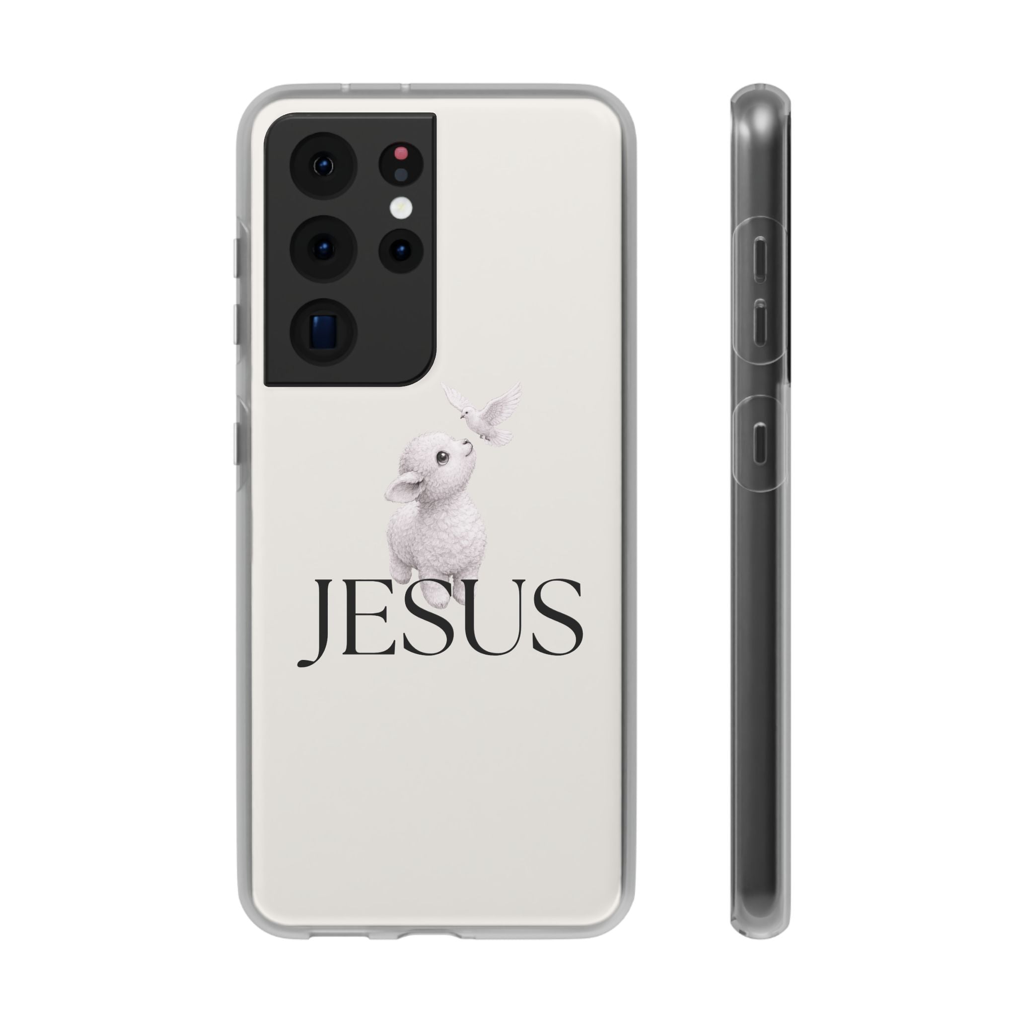 Jesus Lamb Phone Case - Christian Faith iPhone Case with Dove