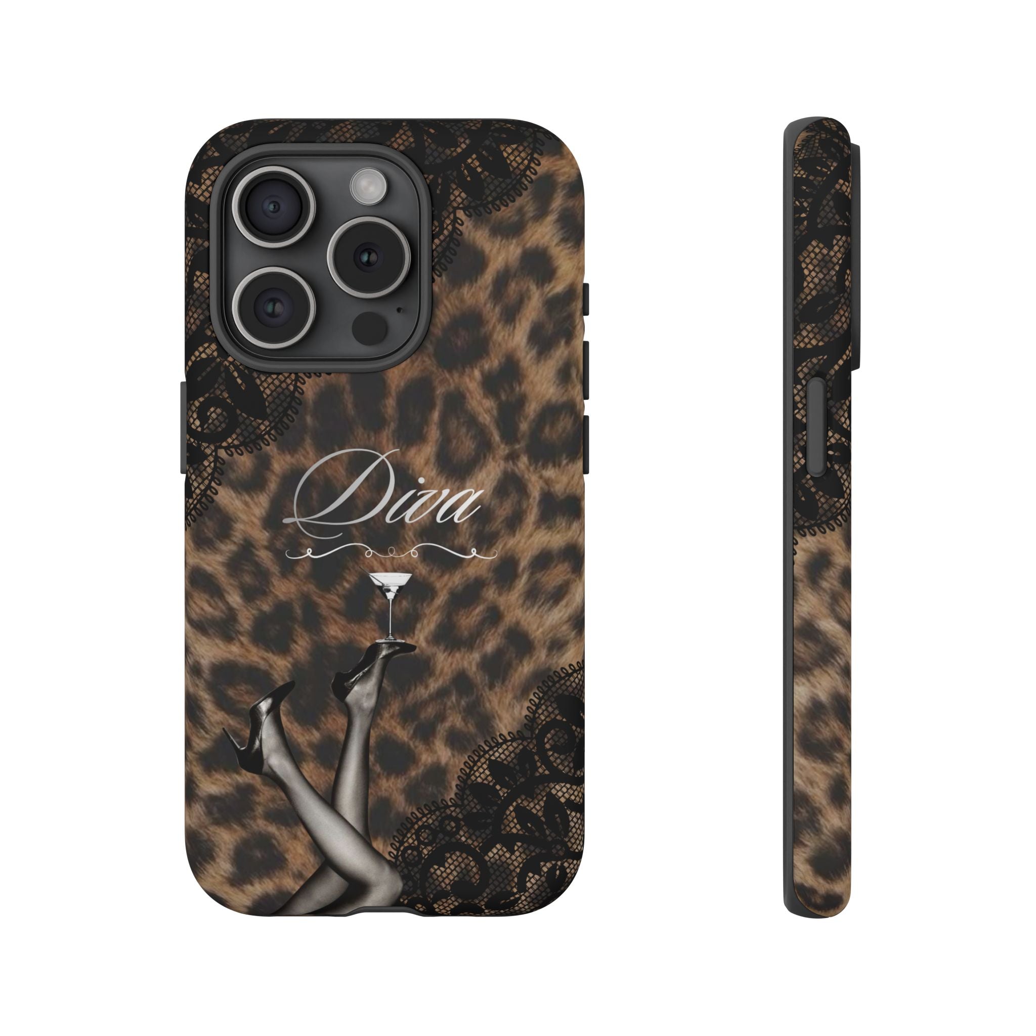 Leopard Lace 'Diva' Tough Phone Case