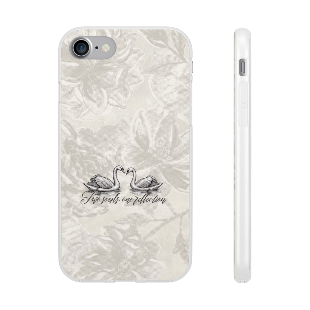 Swan Reflection Floral Phone Case